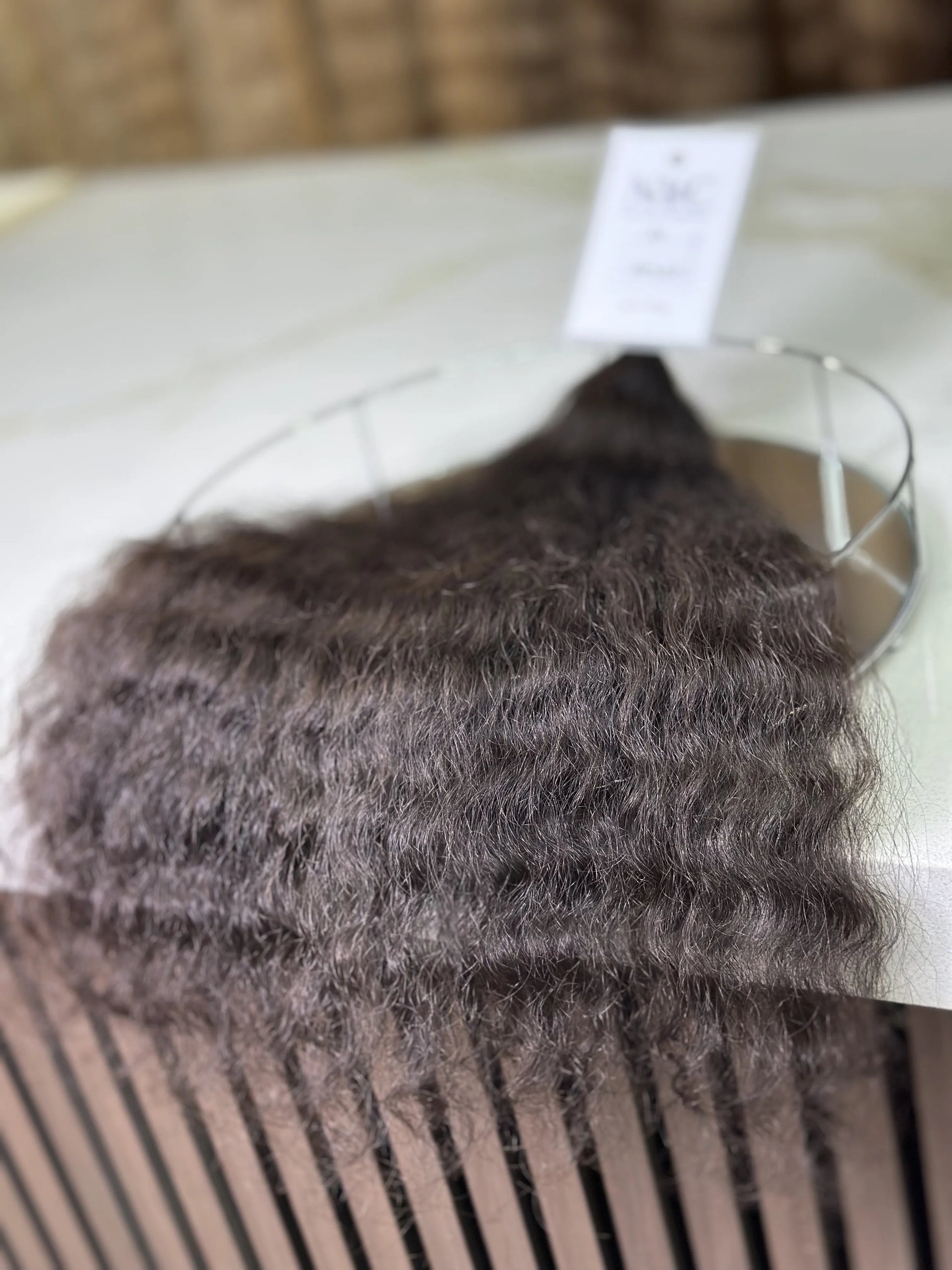 Bulk Slavic hair, colored ,curly 20 inch: 68g