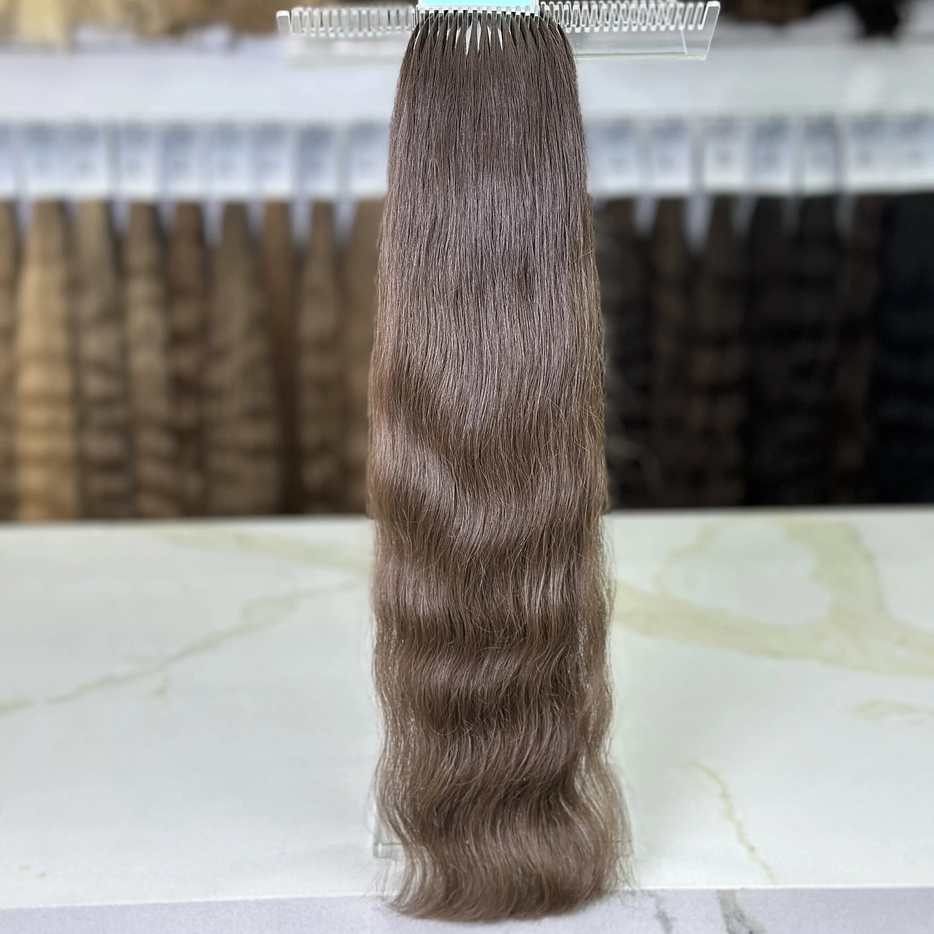 Tape in Slavic hair, colored, wavy 24 inch, 111gr