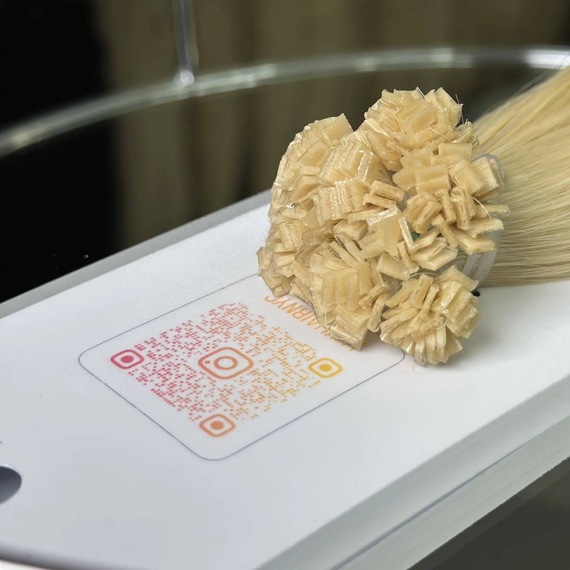 K-tip Slavic hair, colored, straight 22 inch, 146gr, 250str