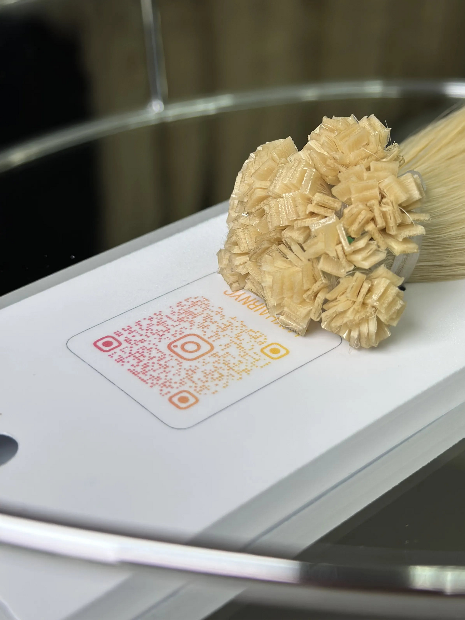 K-tip Slavic hair, colored, wavy 22 inch, 138gr, 241str