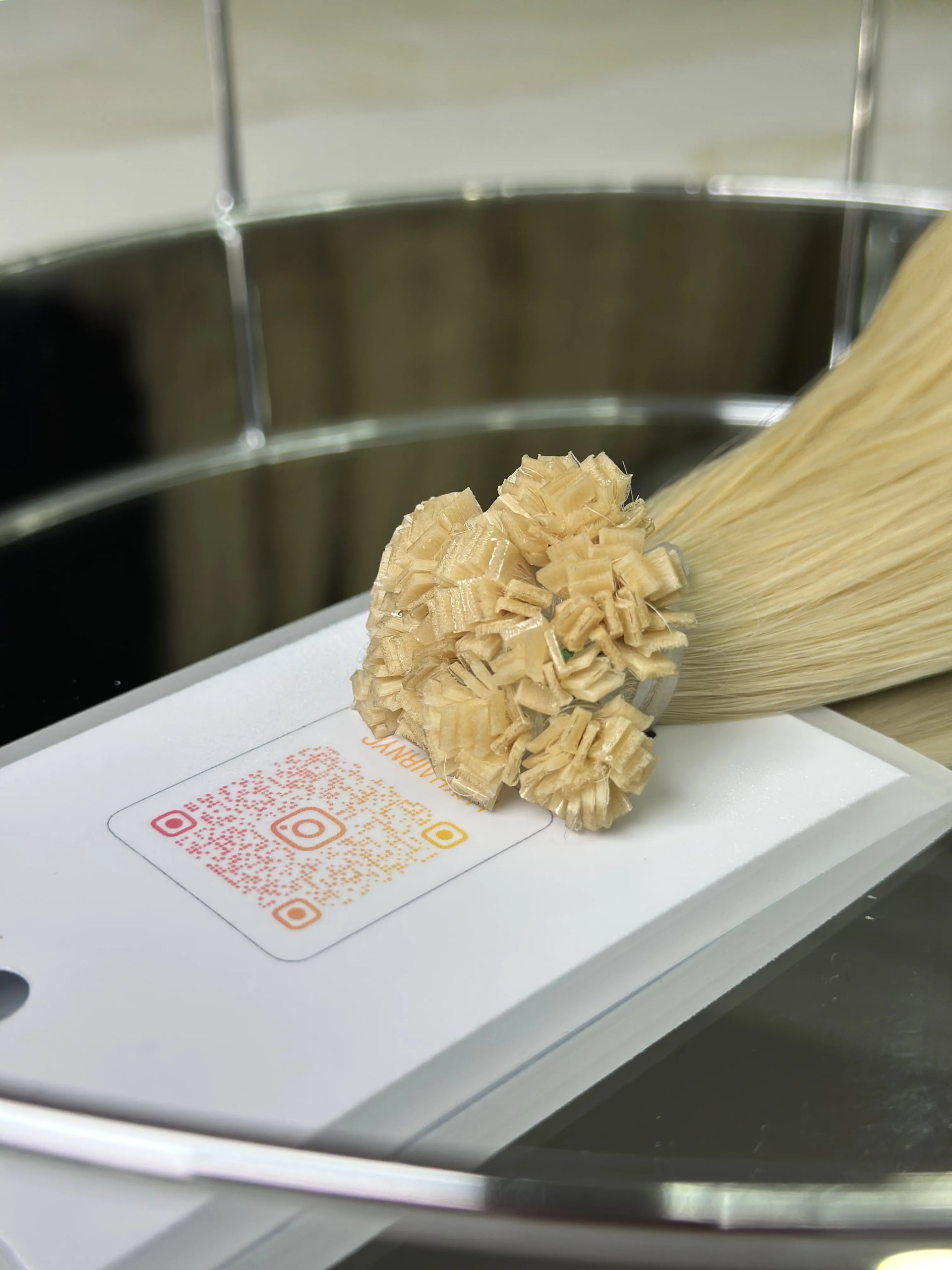 K-tip Slavic hair, colored, wavy 18 inch, 110gr, 194str