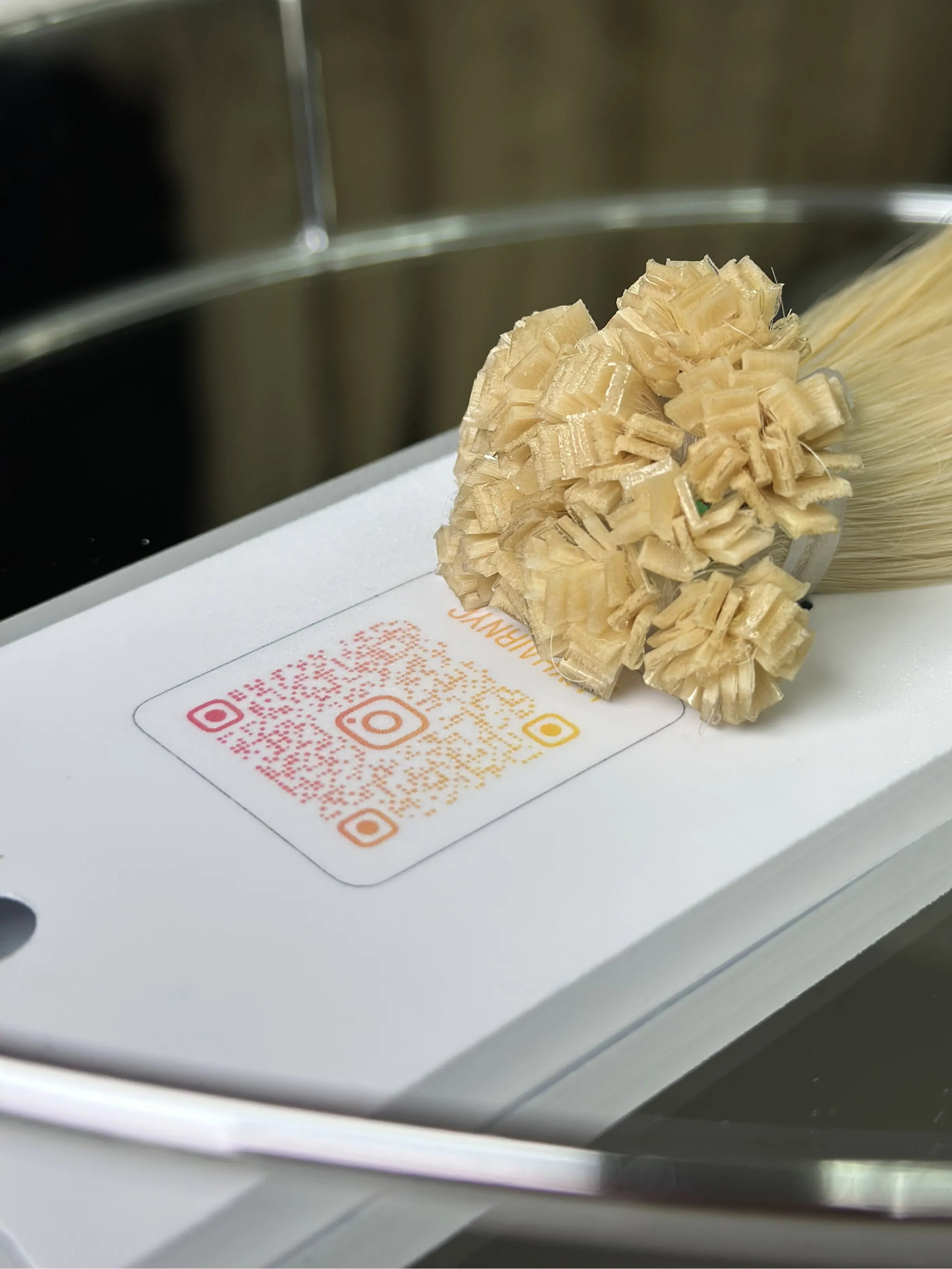 K-tip Slavic hair, colored, wavy 22 inch, 135gr, 224str