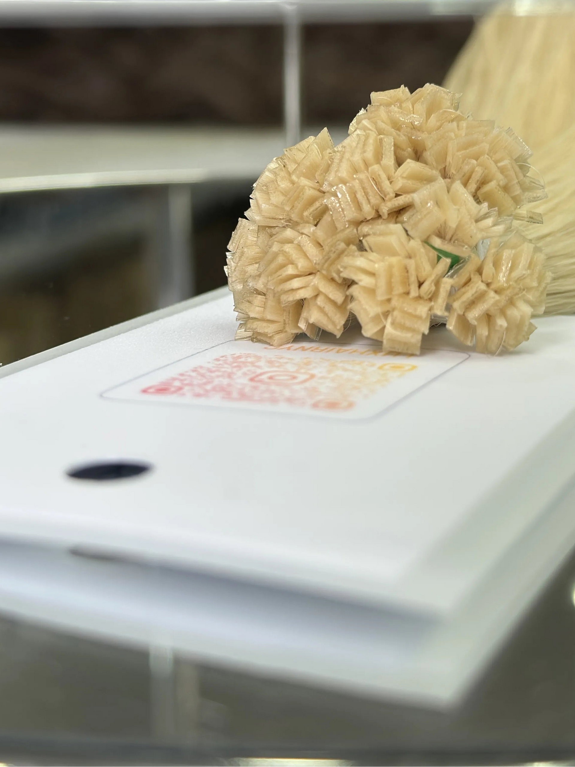 K-tip Slavic hair, colored, wavy 26 inch, 154gr, 225str