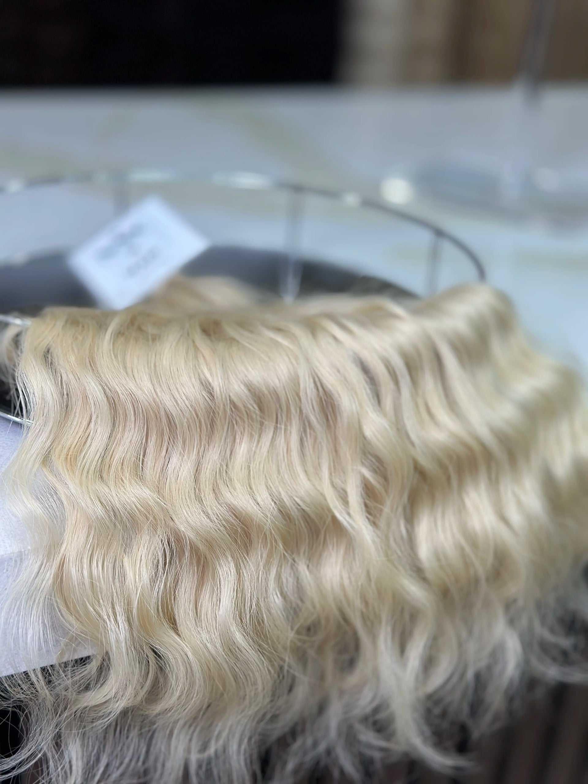 Bulk Slavic hair, colored ,wavy 18 inch: 100g