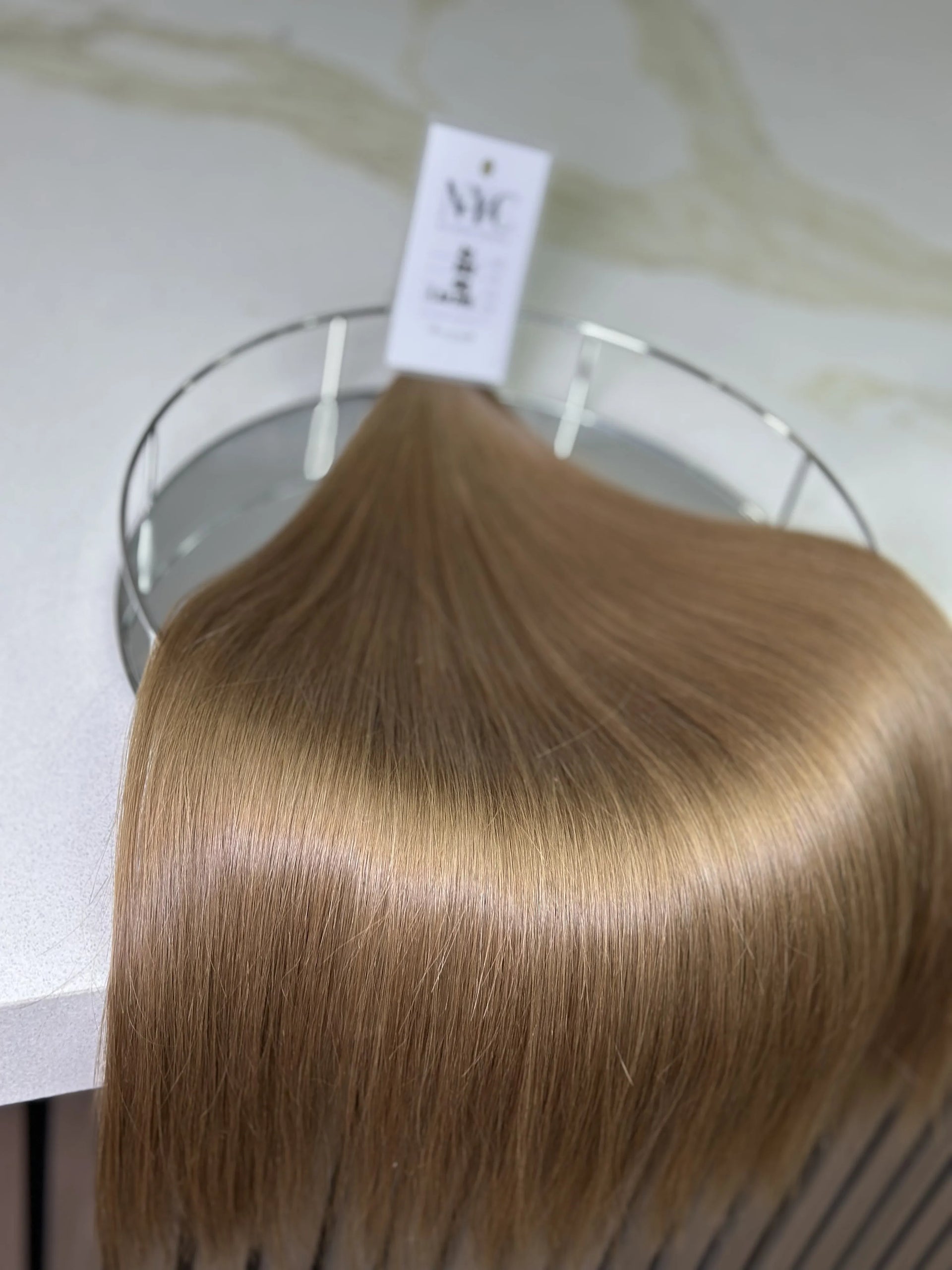 K-tip Slavic hair, colored, straight 20 inch, 128gr, 222 str