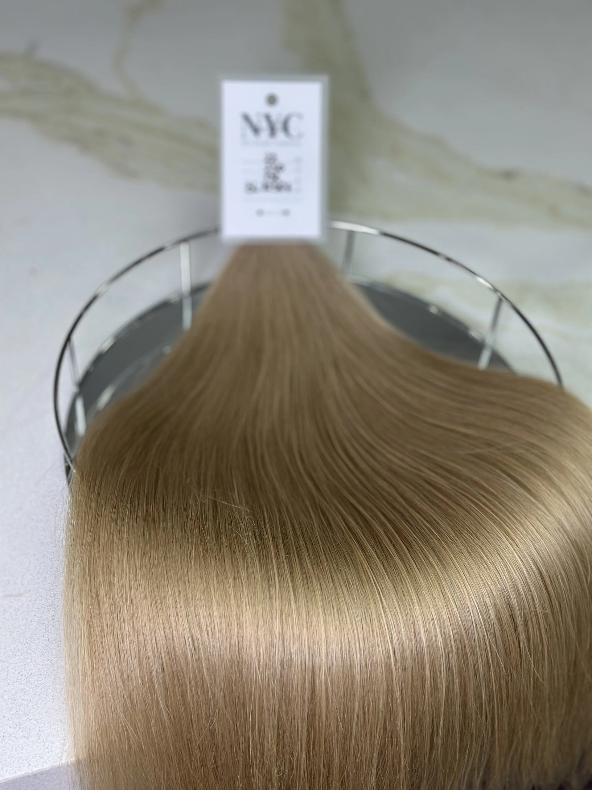 K-tip Slavic hair, colored, straight 22 inch, 132gr, 230str