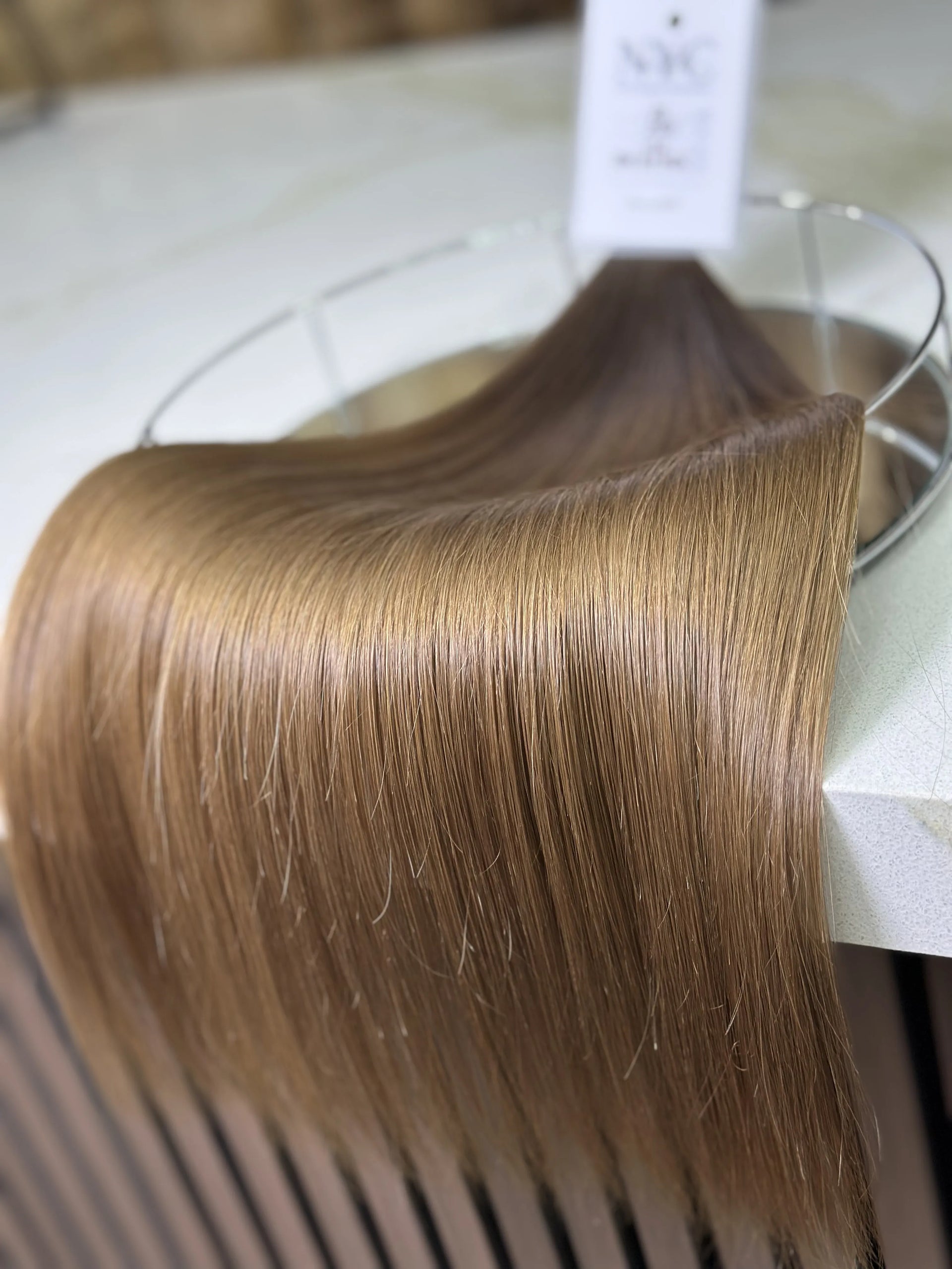 K-tip Slavic hair, colored, straight 22 inch, 136gr, 220 str