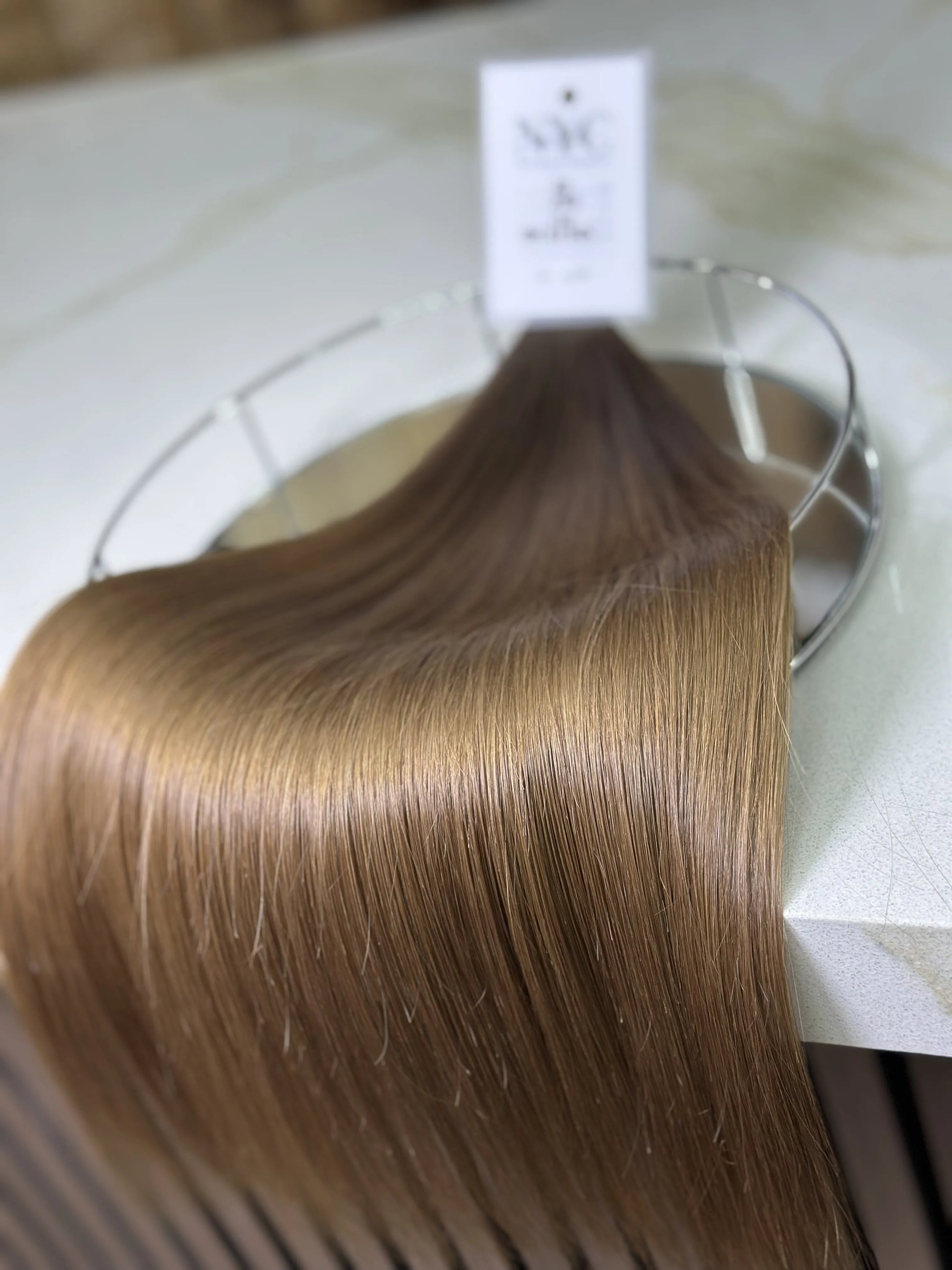 K-tip Slavic hair, colored, straight 22 inch, 136gr, 220 str