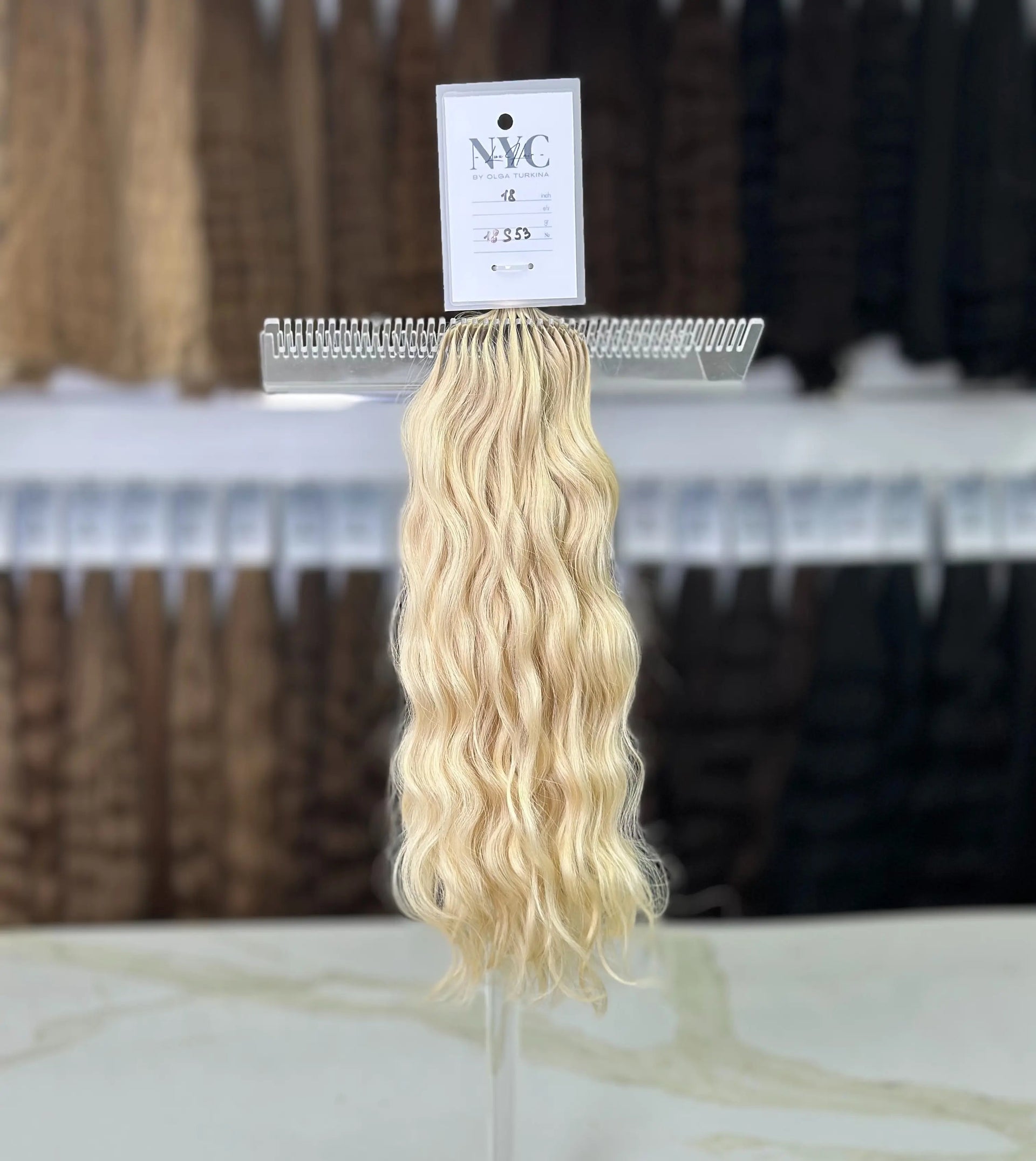 Bulk Slavic hair, colored ,wavy 18 inch: 100g