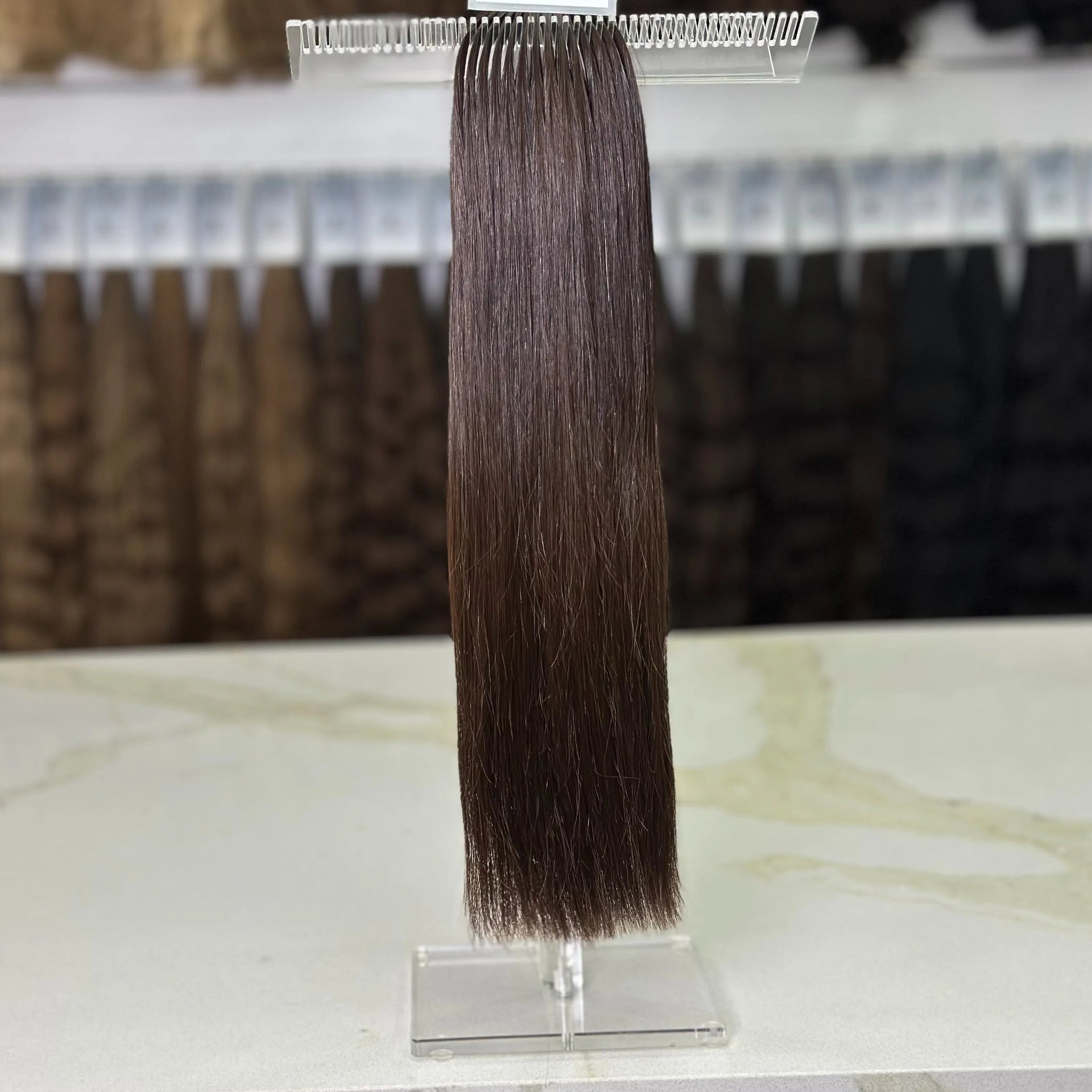 K-tip Slavic hair, colored, straight 20 inch, 134gr, 223 str