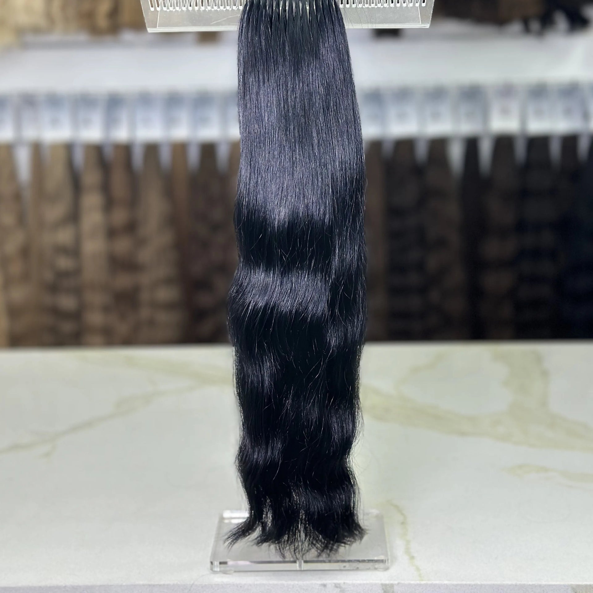 K-tip Slavic hair, colored, wavy 22 inch, 148gr, 275str