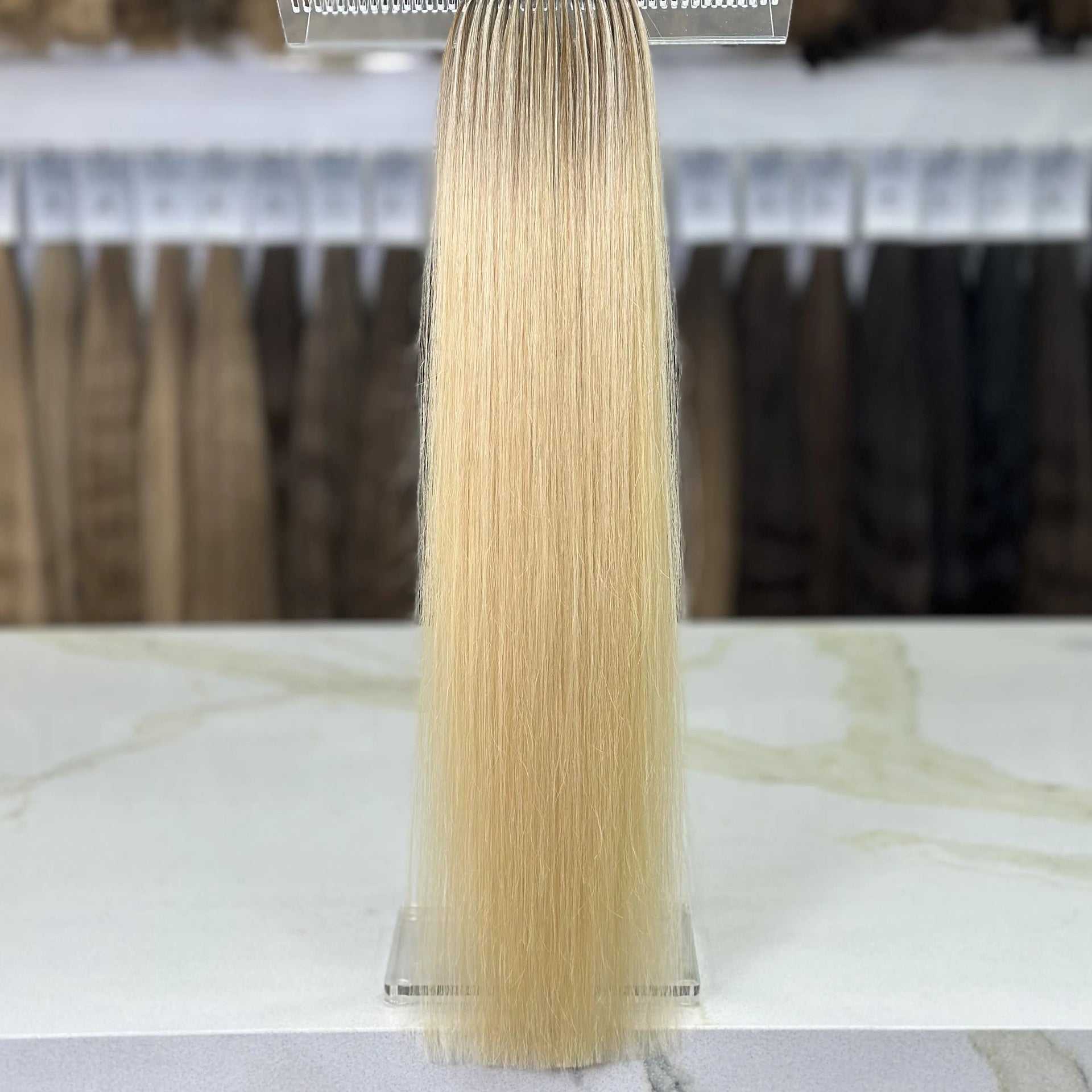 K-tip Slavic hair, colored, straight 24 inch, 100gr, 170str