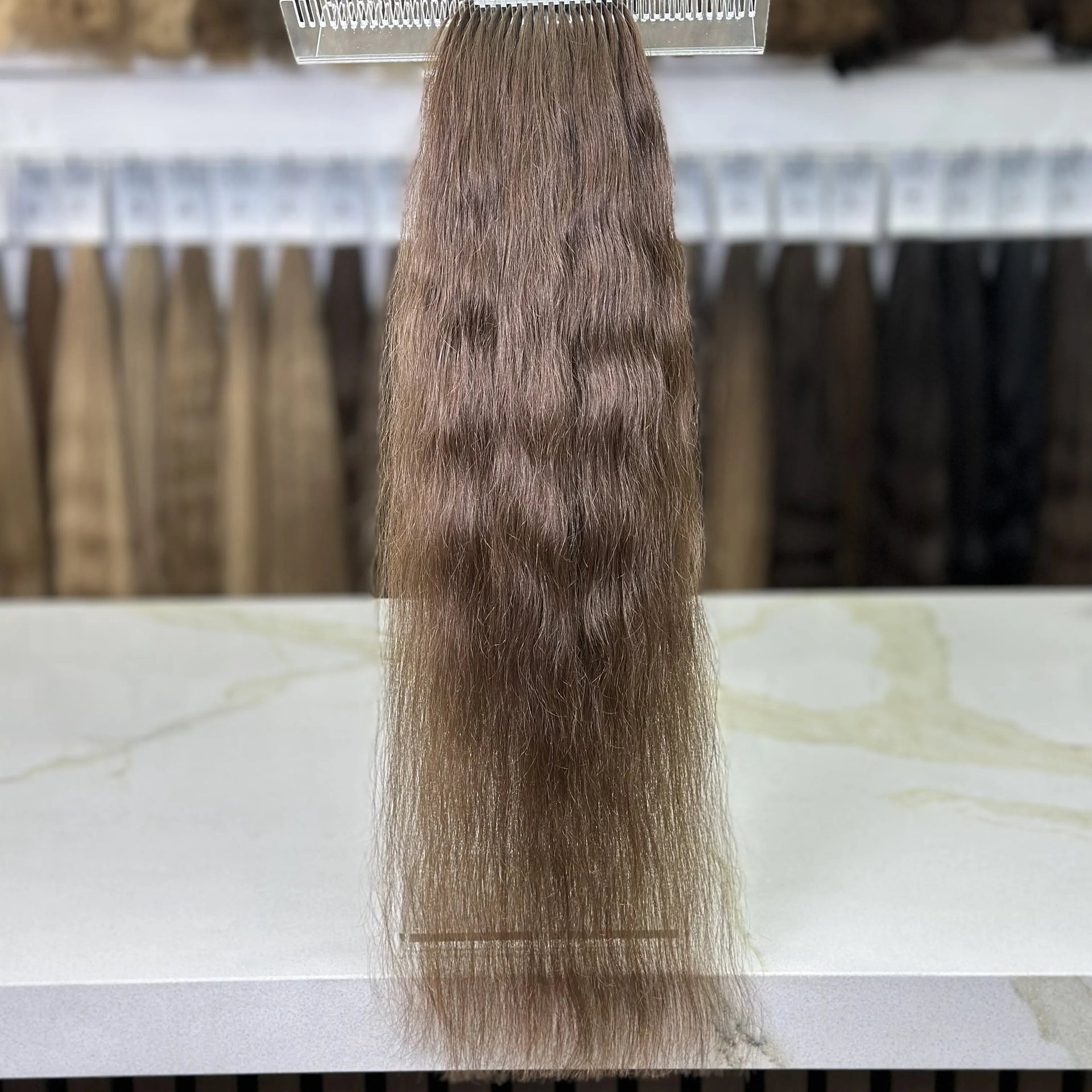 K-tip Slavic hair, colored, wavy 24 inch, 104gr, 138str