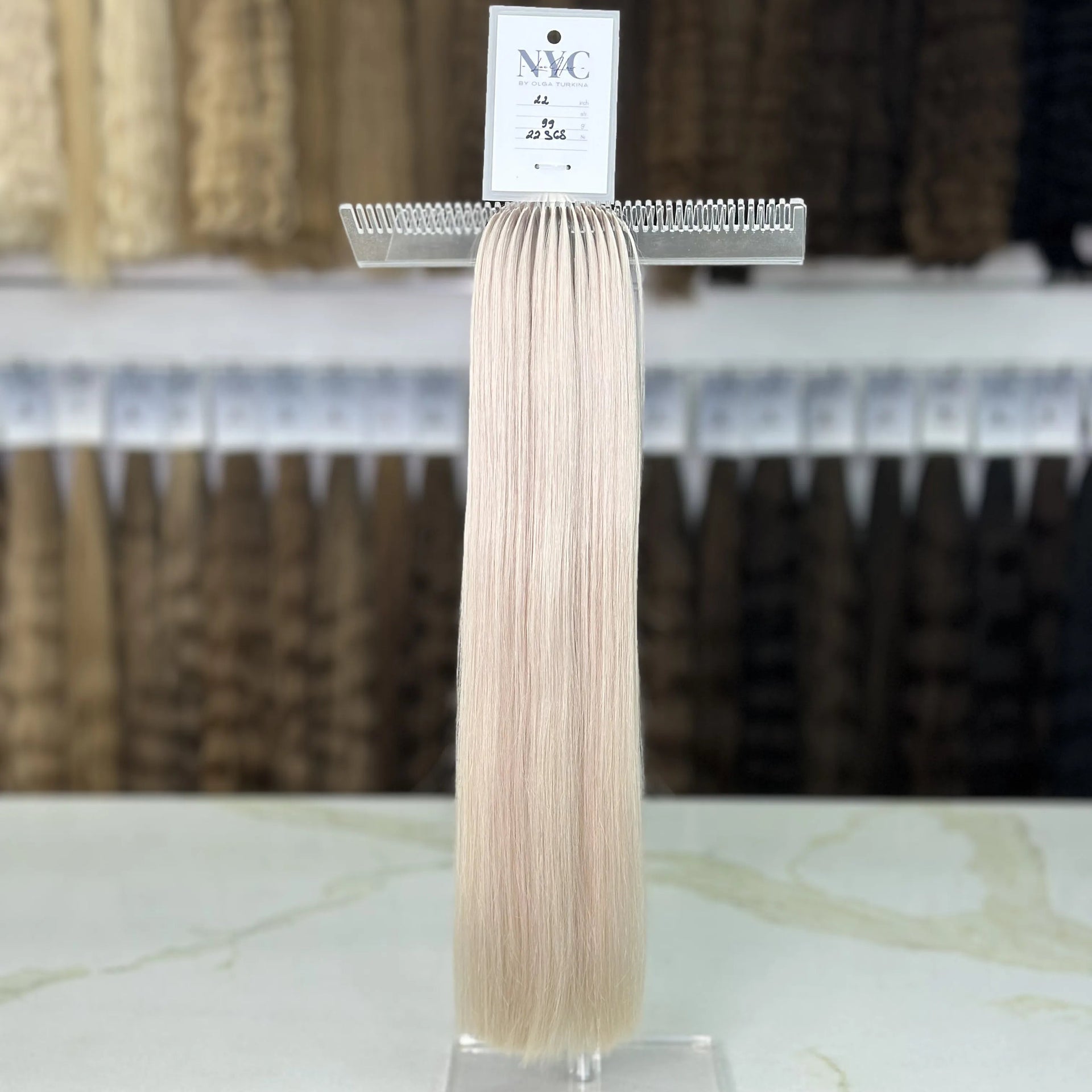 Bulk Slavic hair, colored, straight 22 inch: 98g