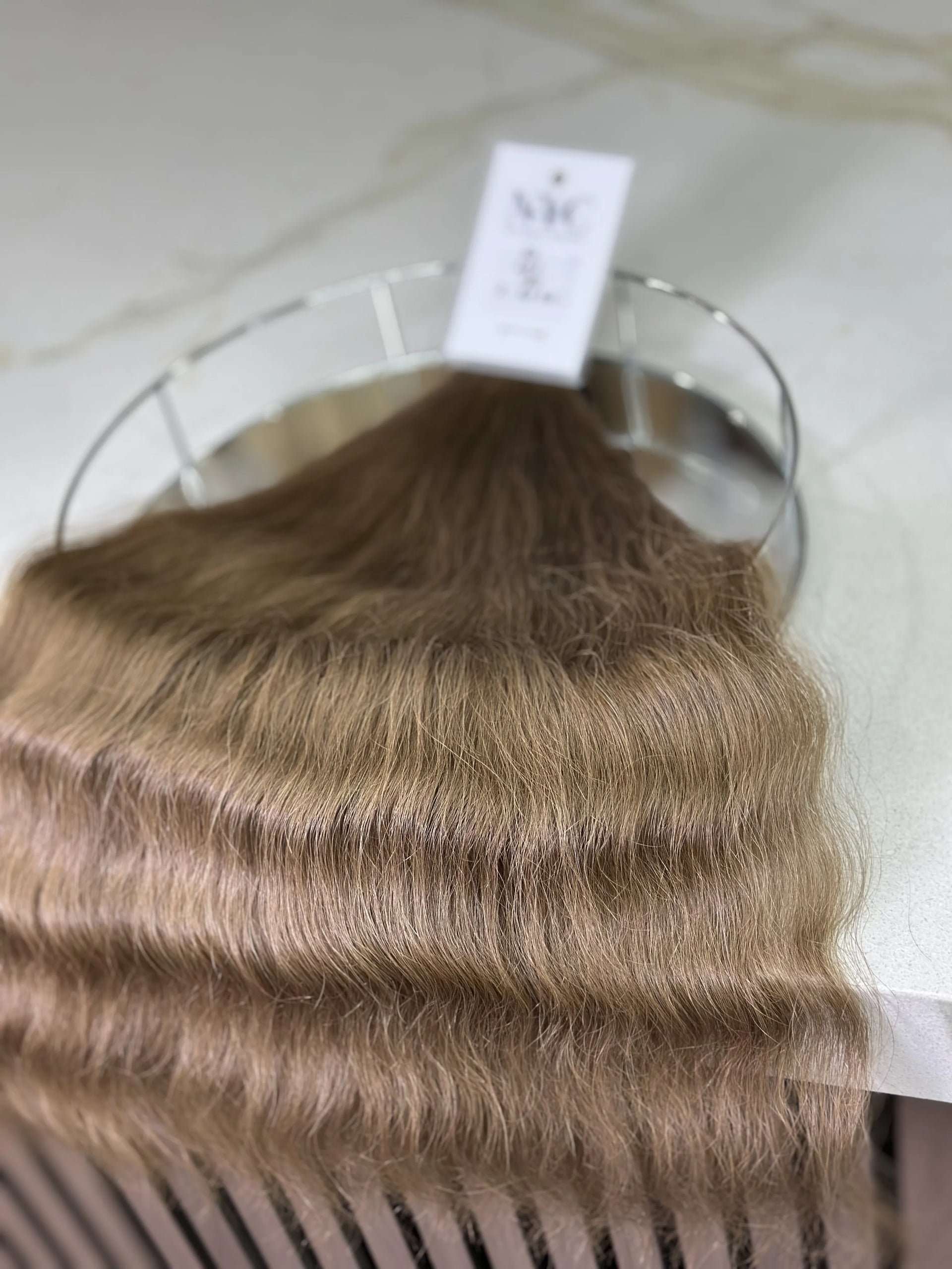 K-tip Slavic hair, colored, wavy 20 inch, 125gr, 207str