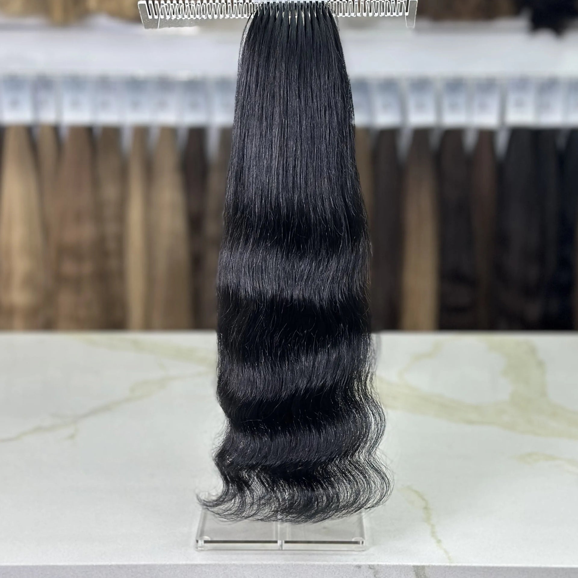 K-tip Slavic hair, colored, wavy 20 inch, 97gr, 194 str