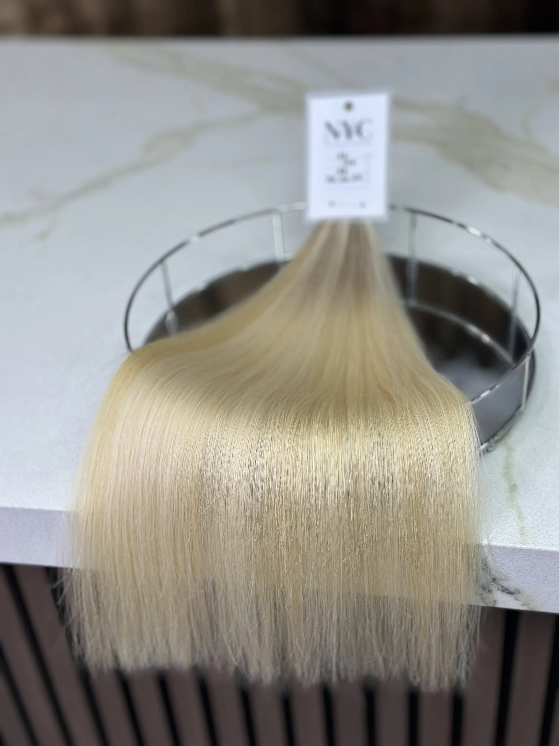 K-tip Slavic hair, colored, straight 22 inch, 69gr, 127str