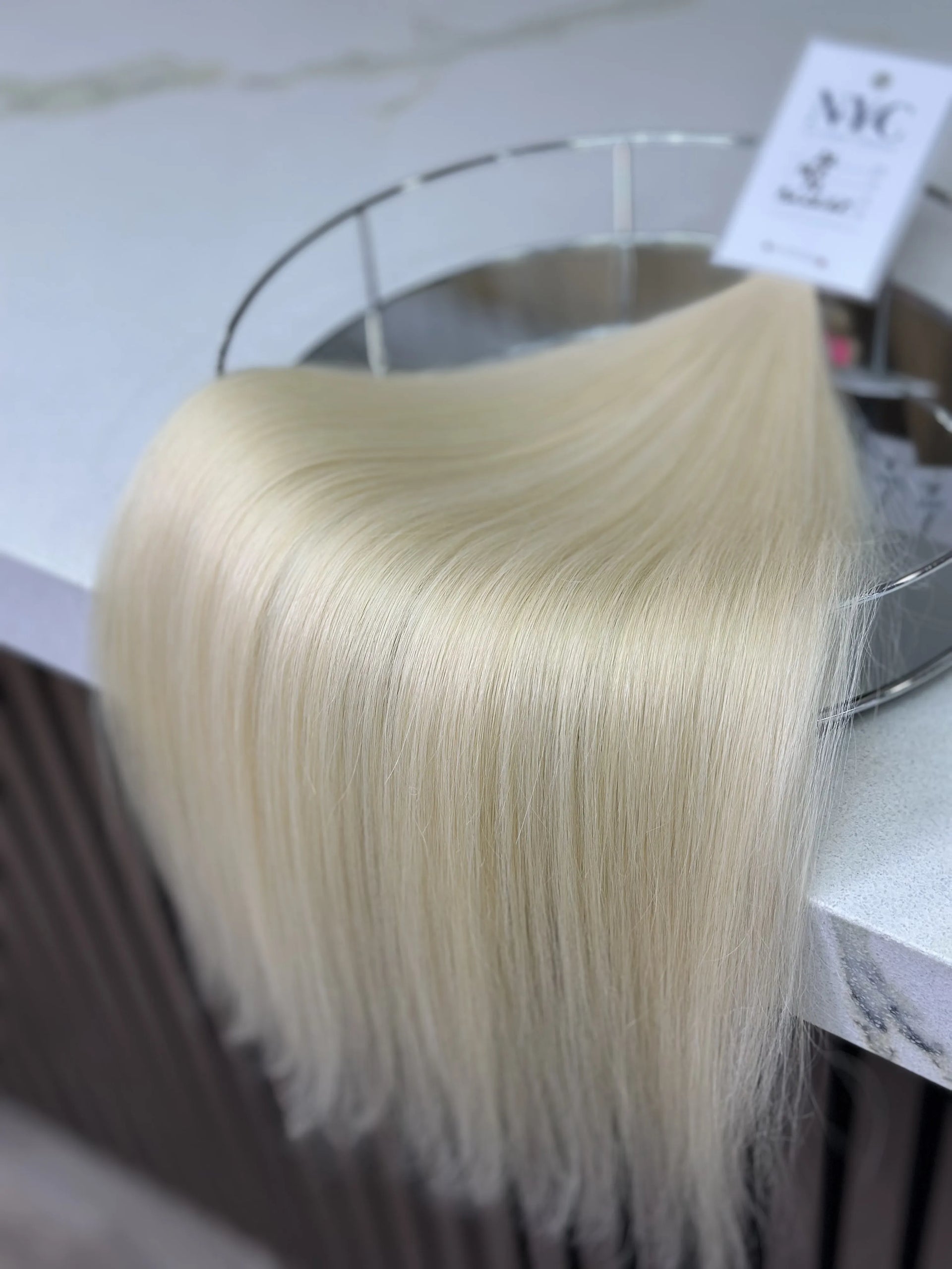 K-tip Slavic hair, colored, straight 22 inch, 73gr, 120 str