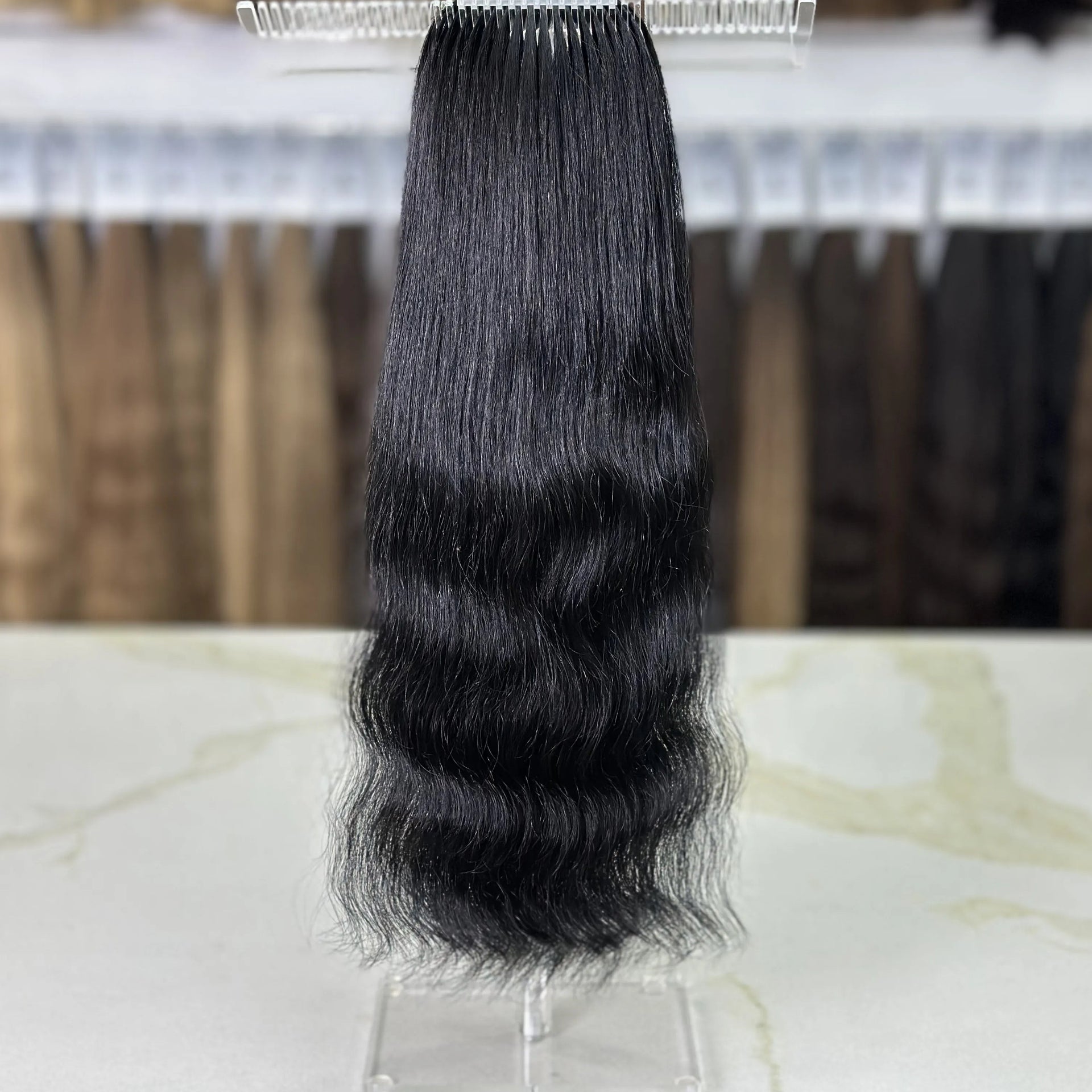 K-tip Slavic hair, colored, wavy 20 inch, 125gr, 204 str