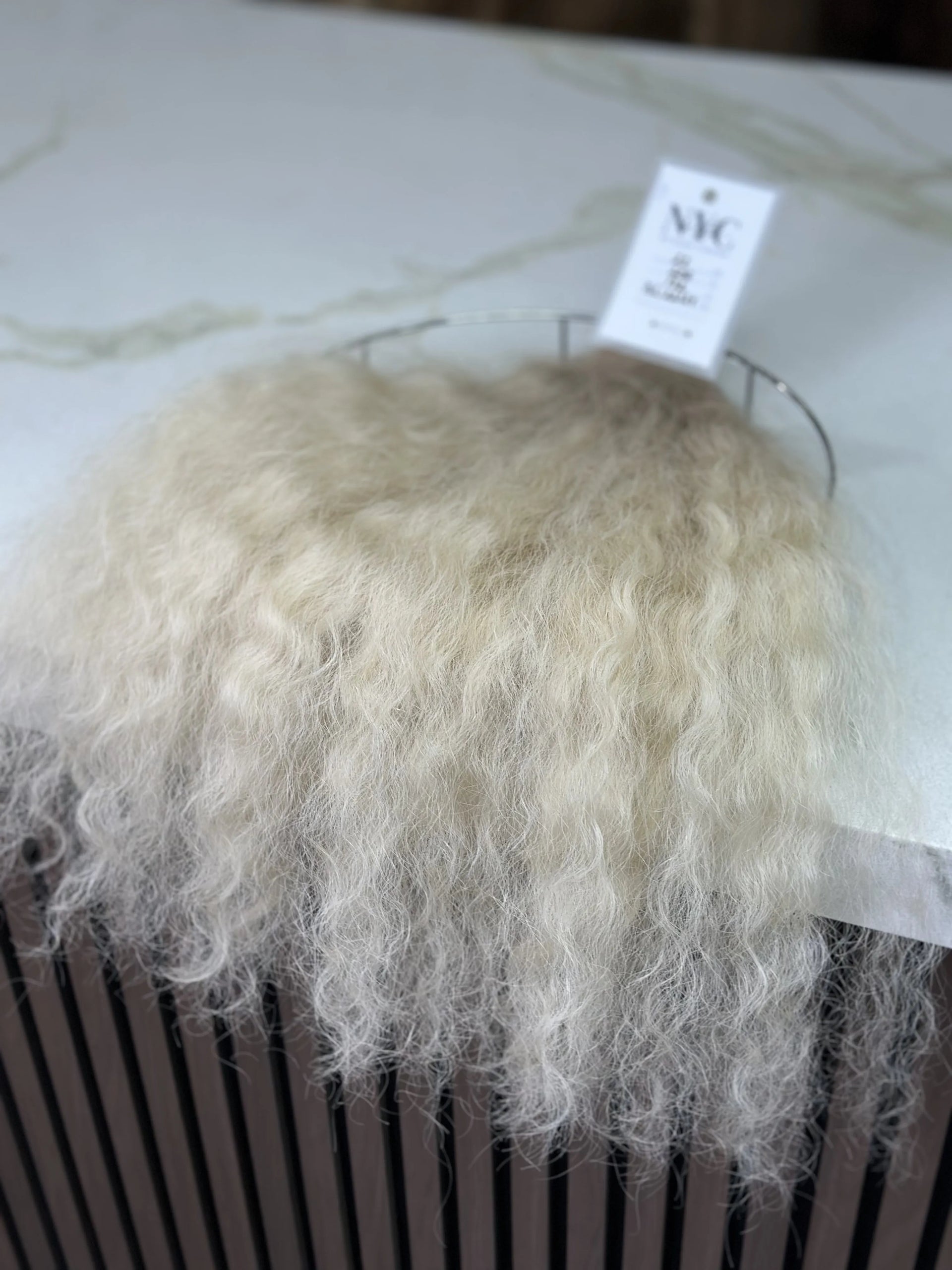 K-tip Slavic hair, colored, curly 22 inch, 132gr, 206str