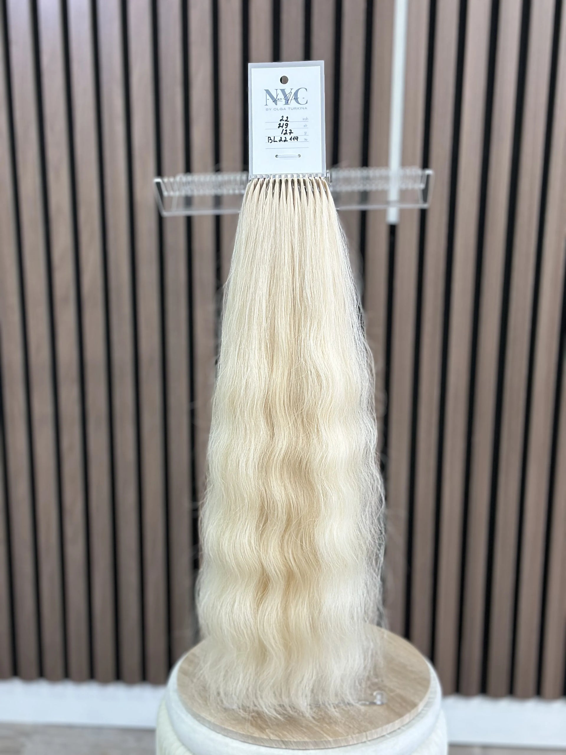 K-tip Slavic hair, colored, wavy 22 inch, 127gr, 219 str