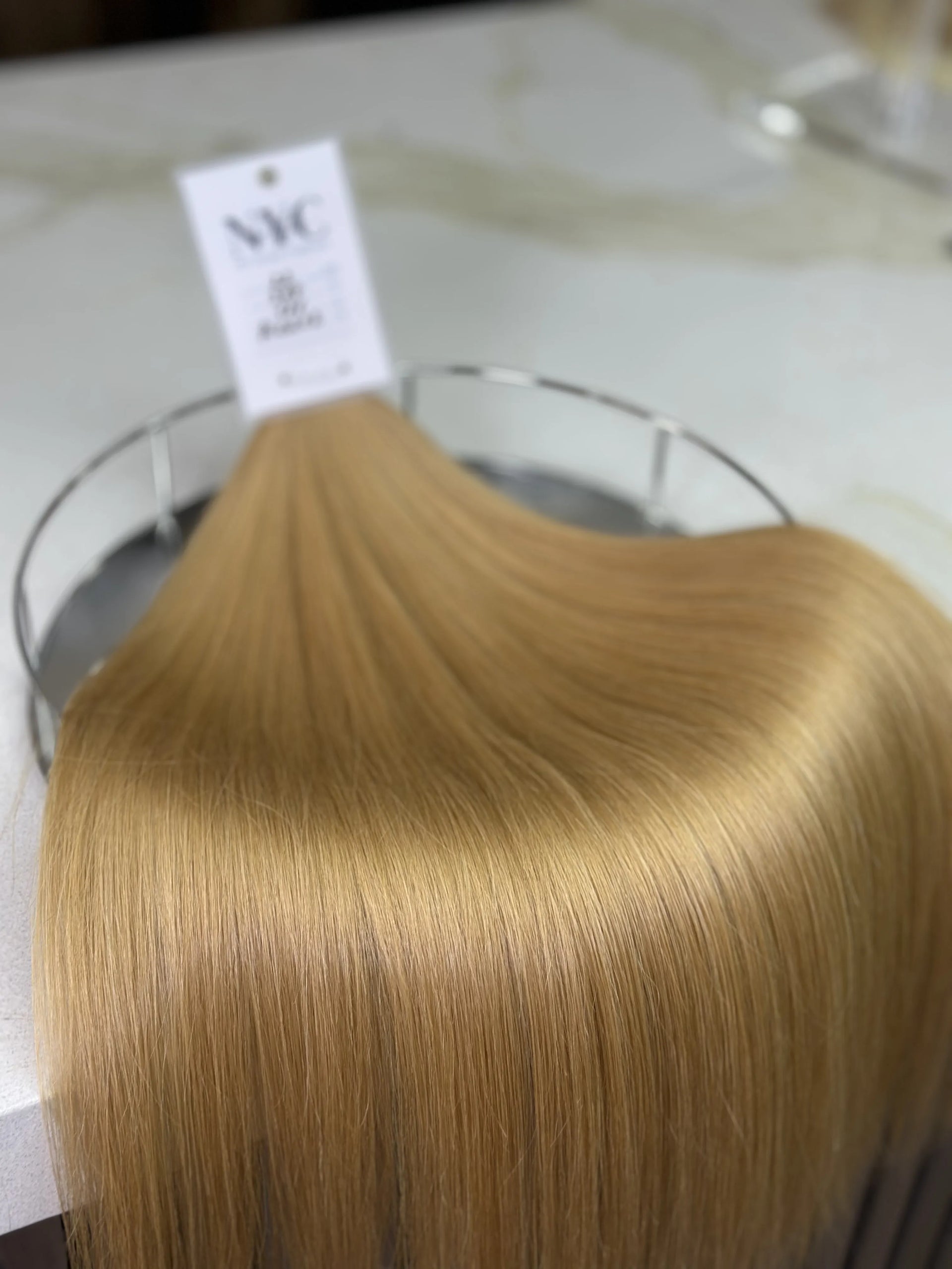 K-tip Slavic hair, colored, straight 22 inch, 171gr, 364 str