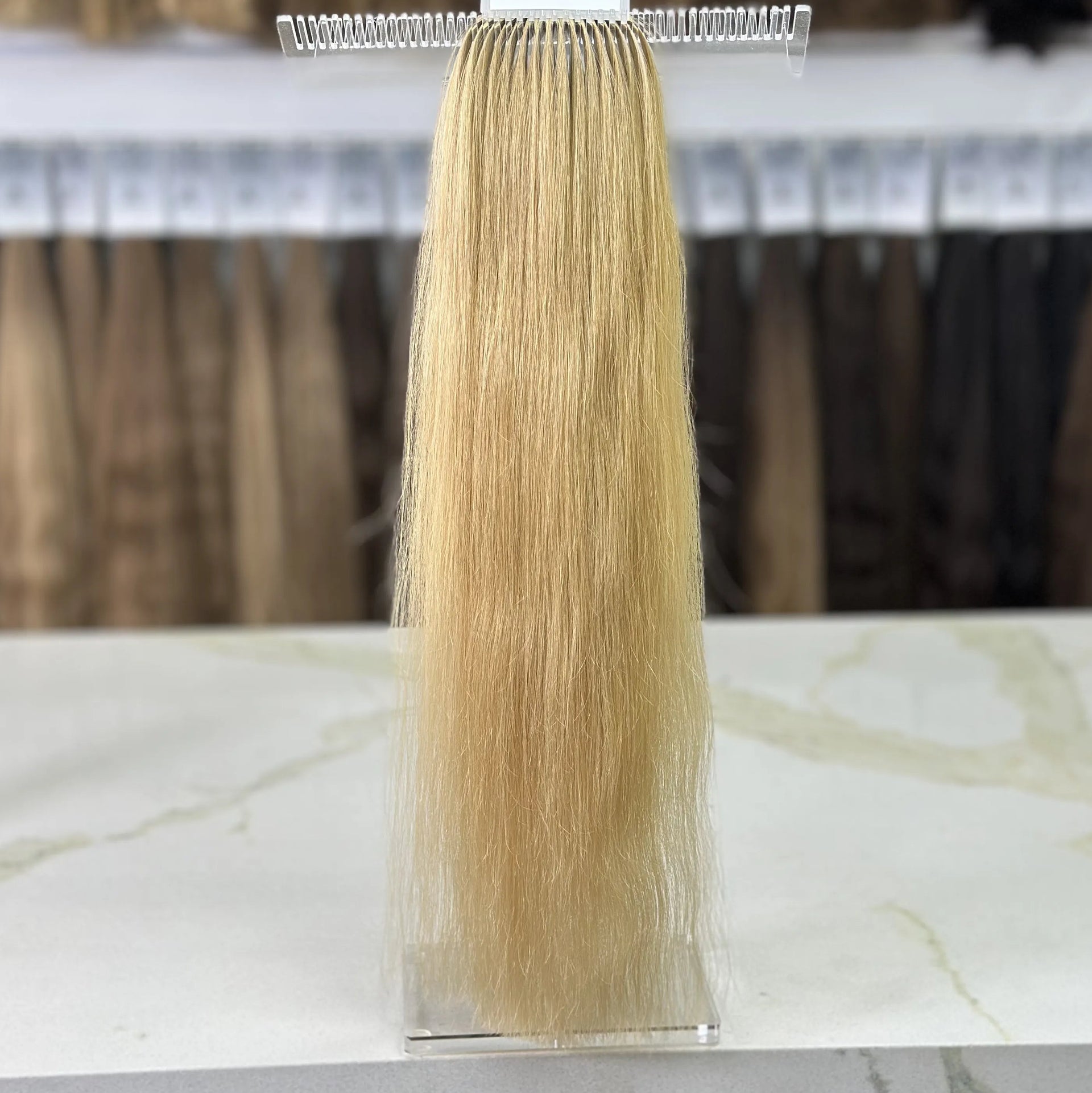 K-tip Slavic hair, colored, straight 22 inch, 79gr, 150str