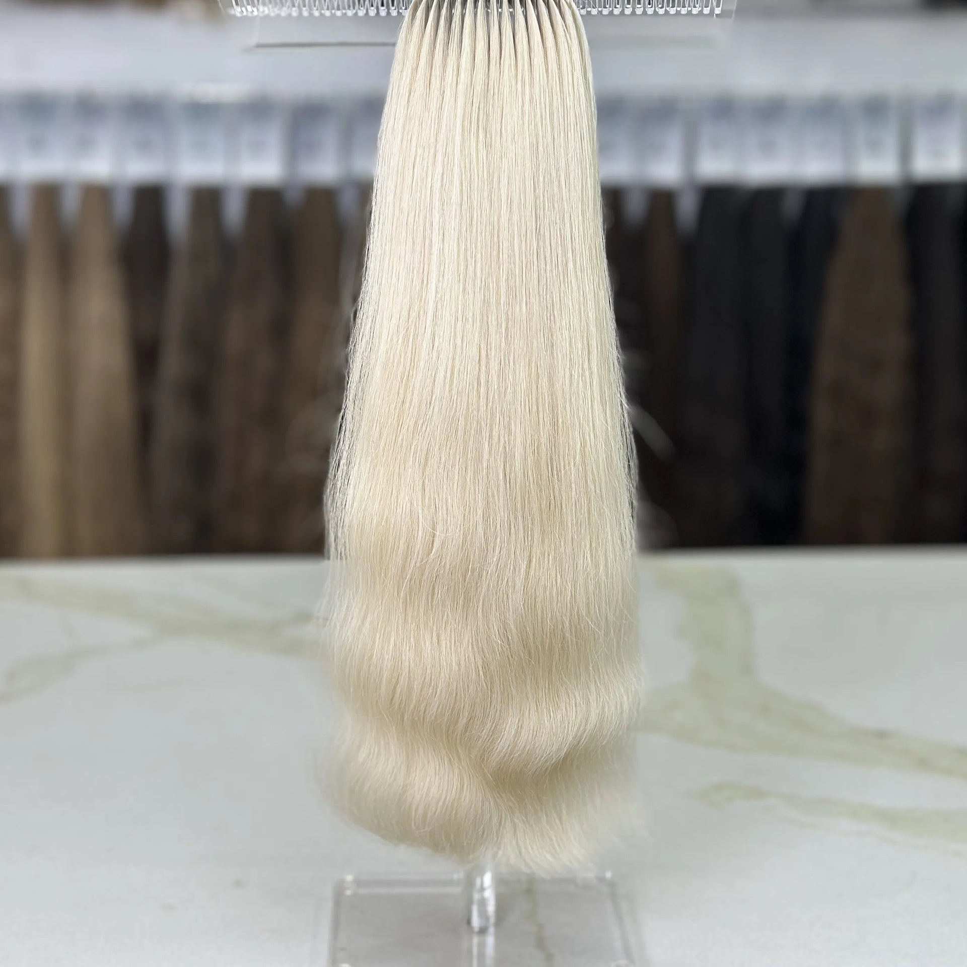 K-tip Slavic hair, colored, wavy 18 inch, 110gr, 194str