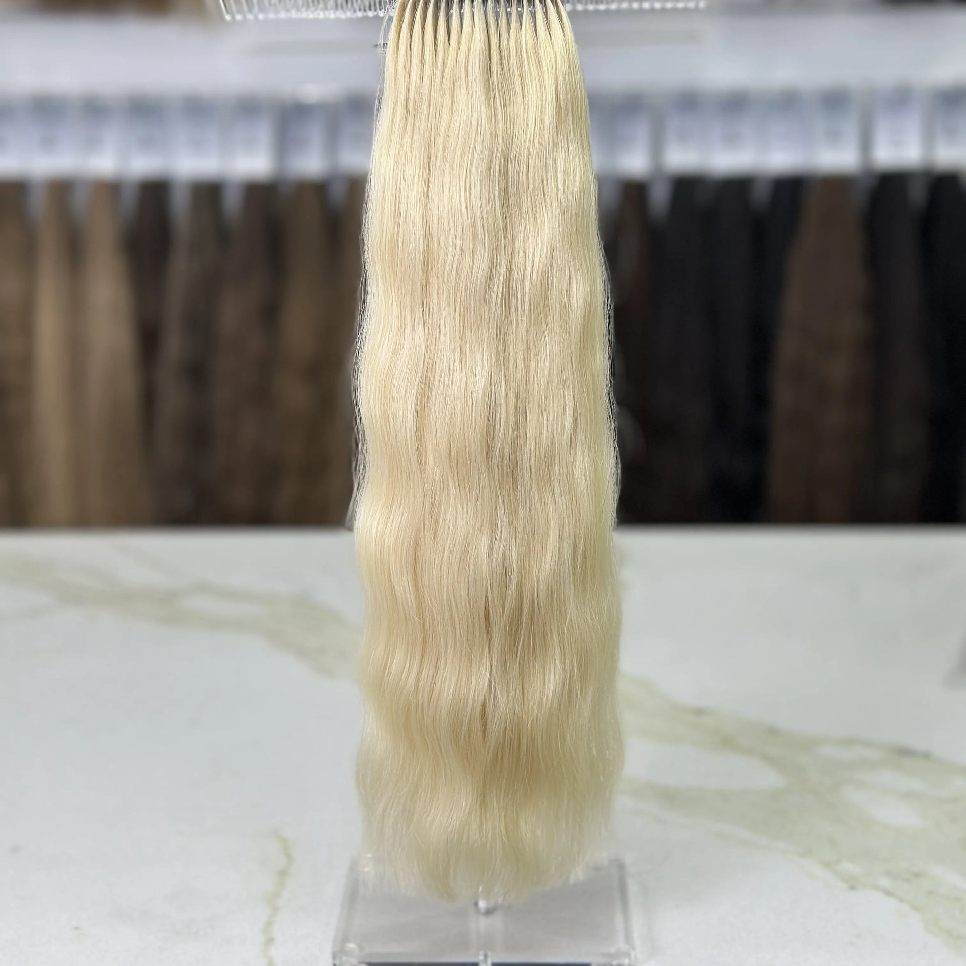 K-tip Slavic hair, colored, wavy 20 inch, 116gr, 180str