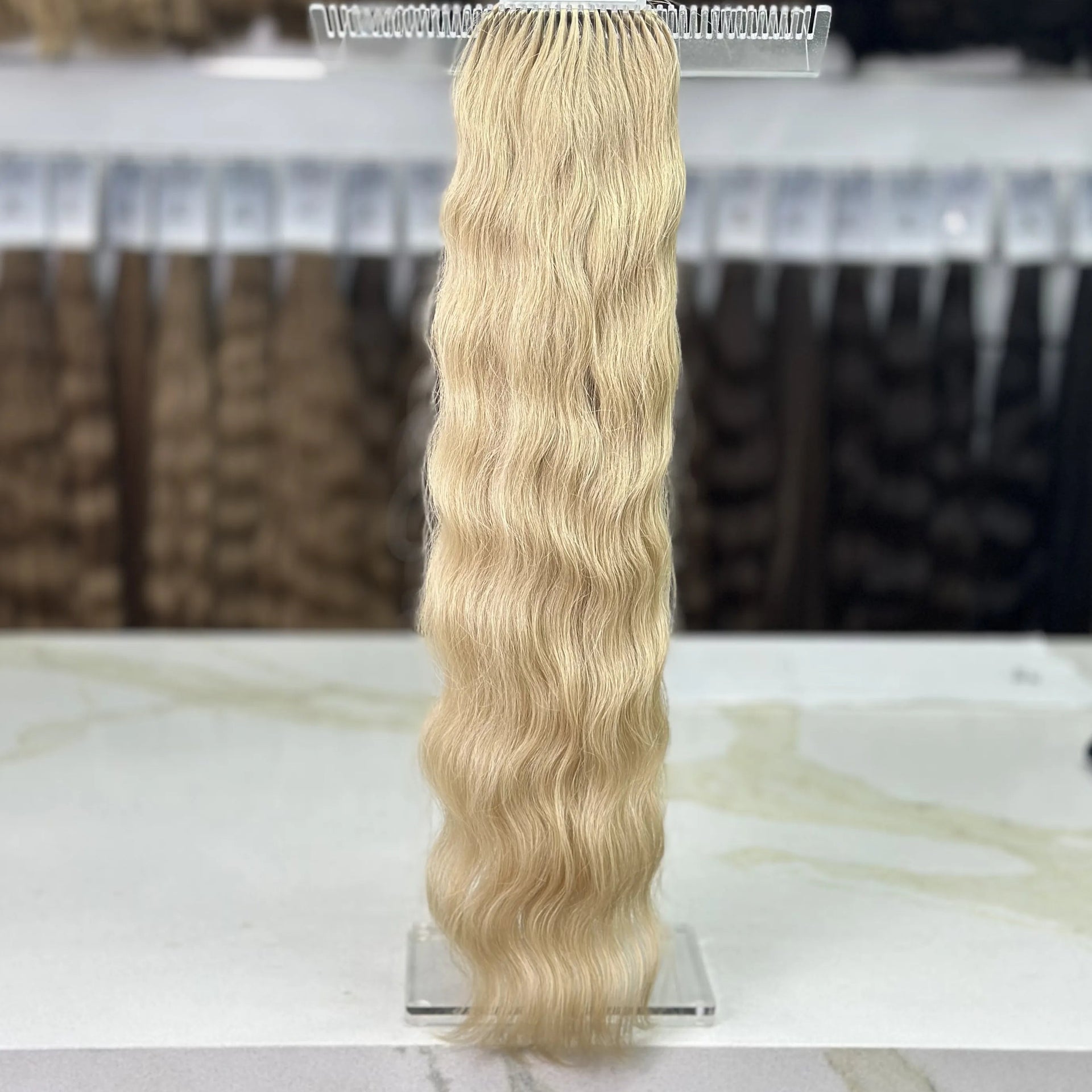 K-tip Slavic hair, colored, wavy 24 inch, 105gr, 181str
