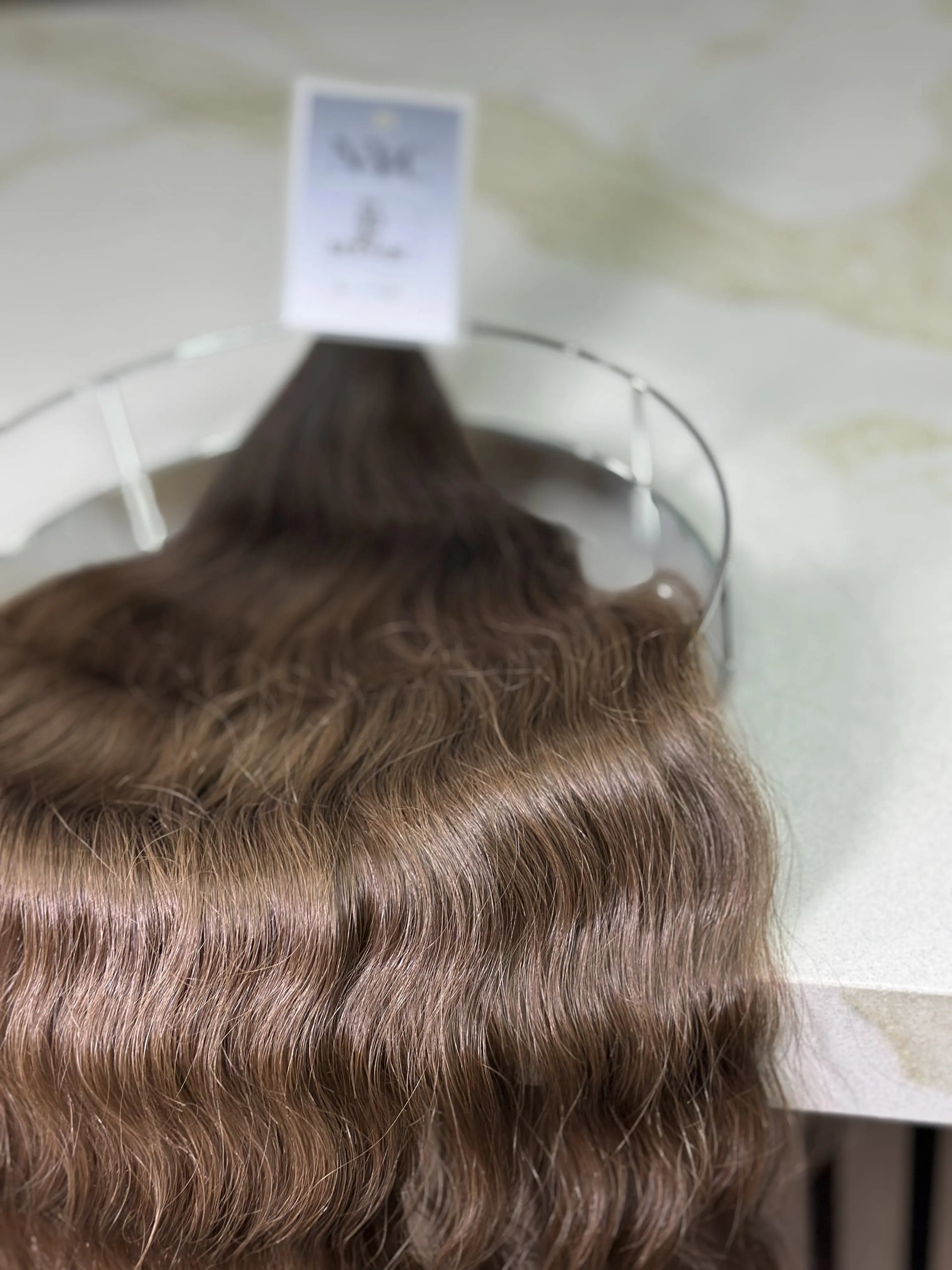 K-tip Slavic hair, colored, wavy 24 inch, 124gr, 189str