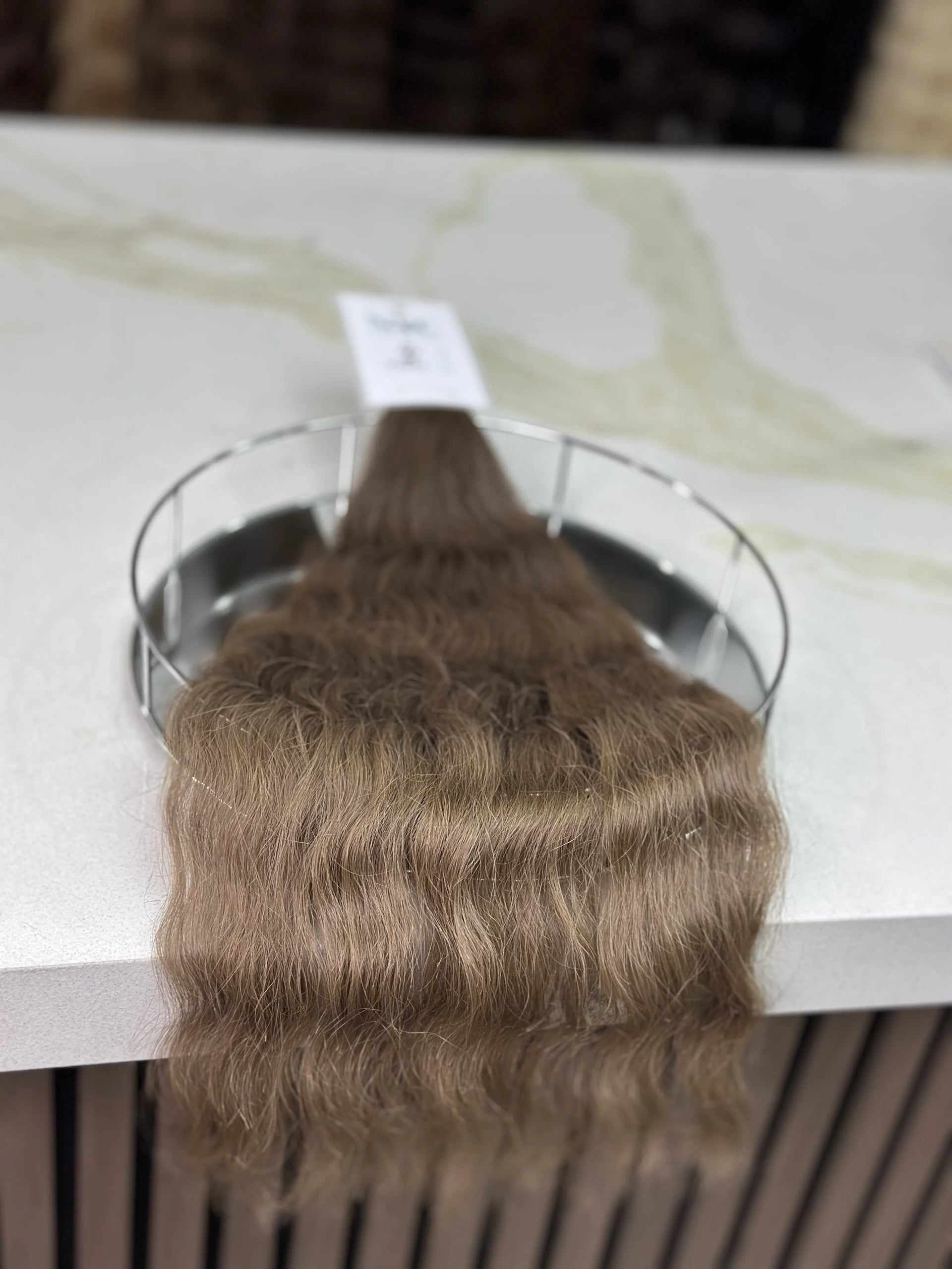 K-tip Slavic hair, colored, curly 22 inch, 66gr, 105str