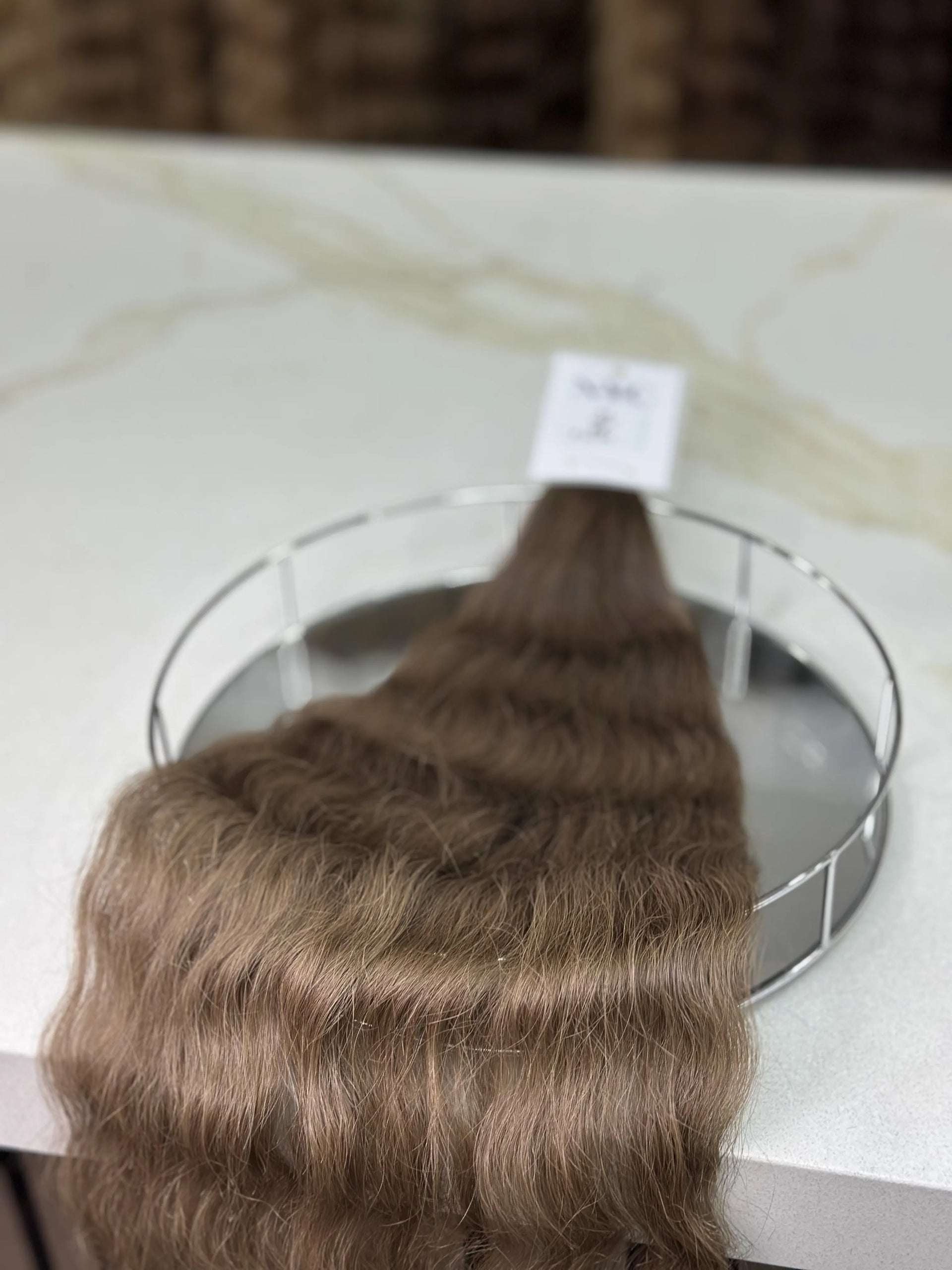 K-tip Slavic hair, colored, curly 22 inch, 66gr, 105str