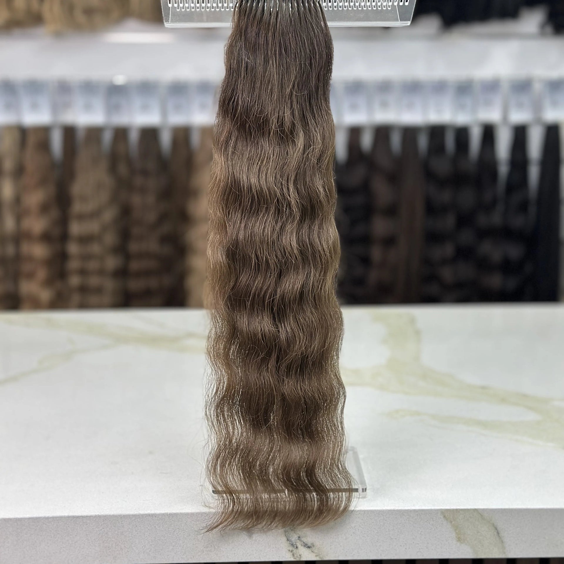 K-tip Slavic hair, colored, wavy 24 inch, 85gr, 138str