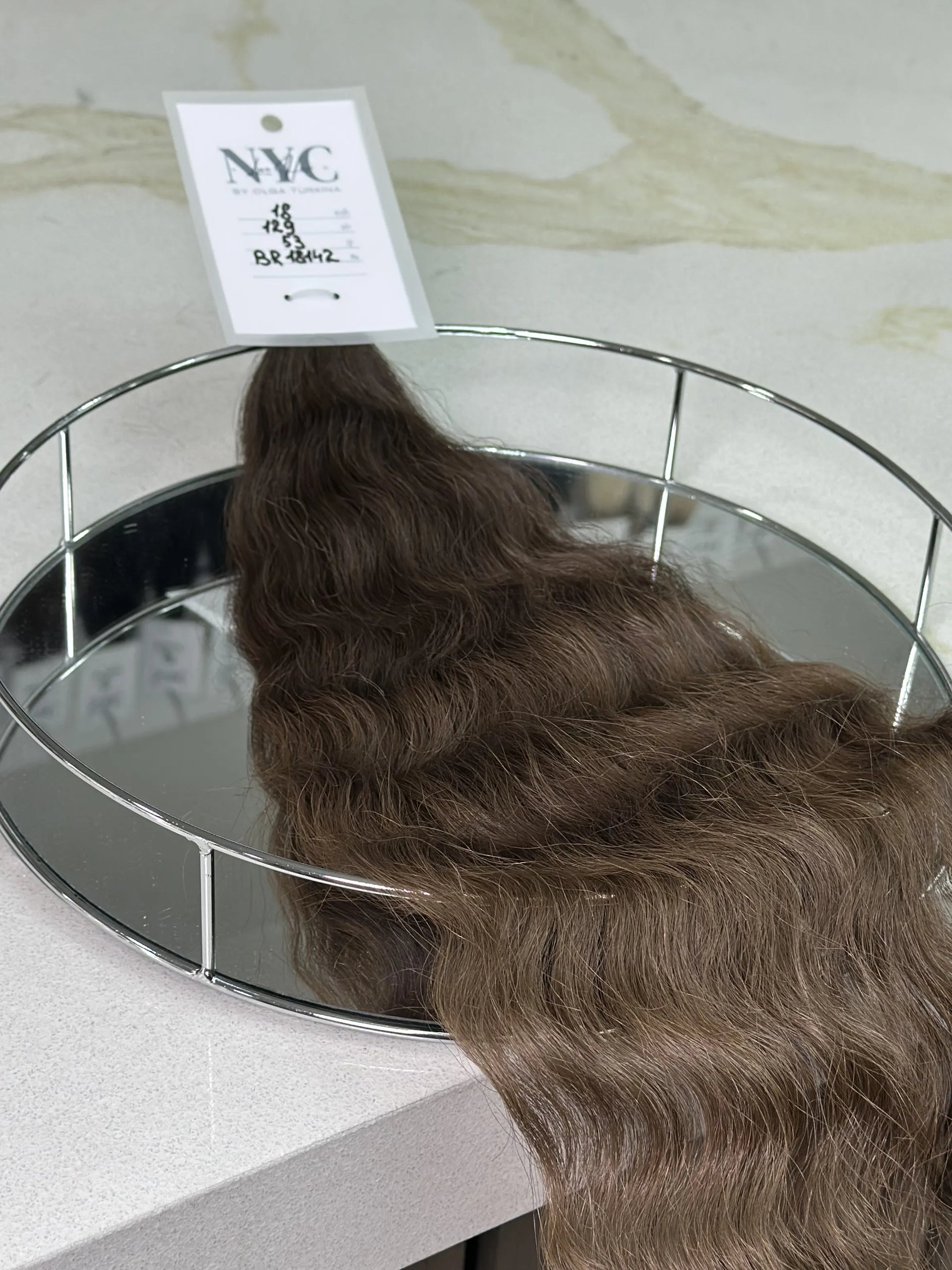 K-tip Slavic hair, colored, curly 18 inch, 53gr, 129str