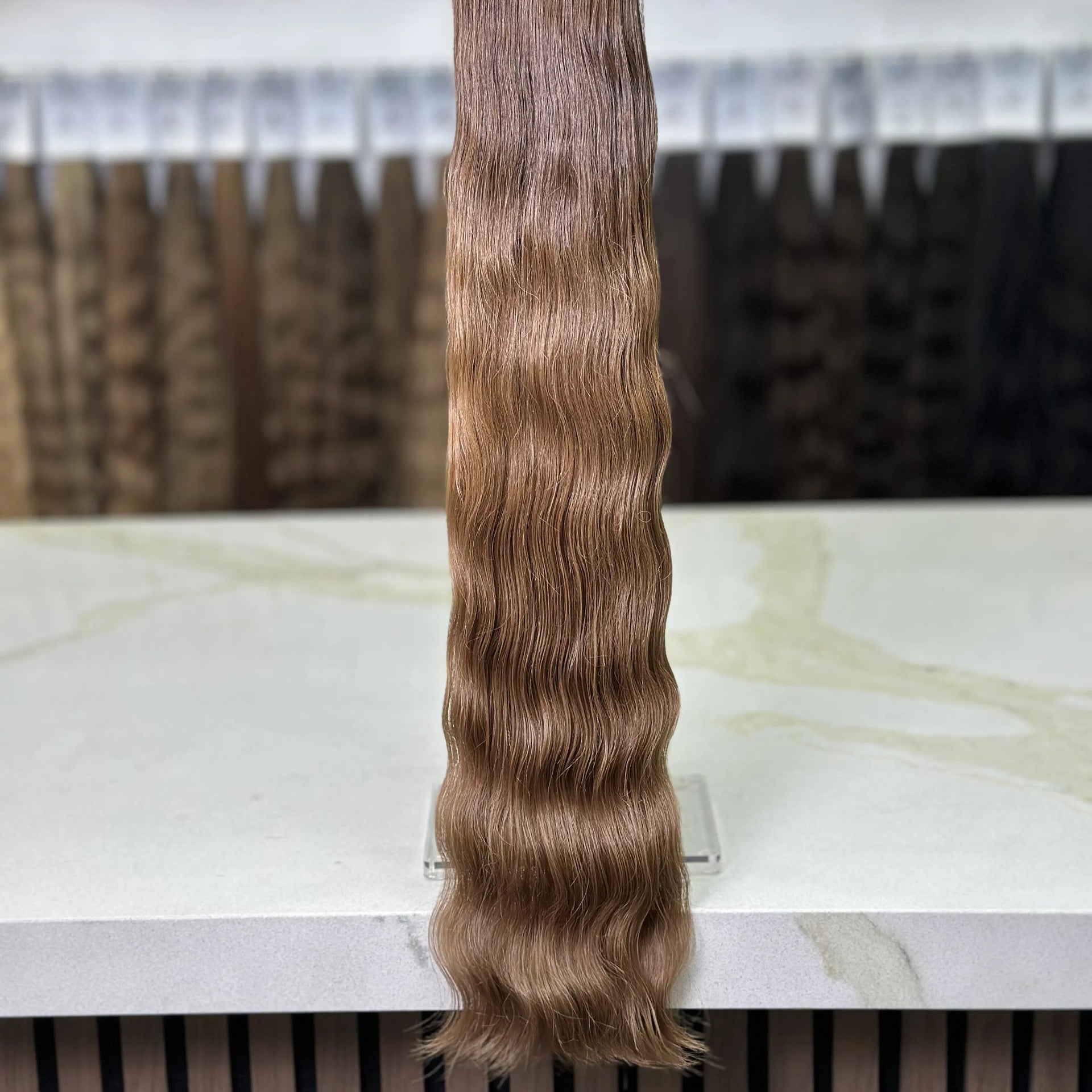 K-tip Slavic hair, colored, wavy 26 inch, 75gr, 140str