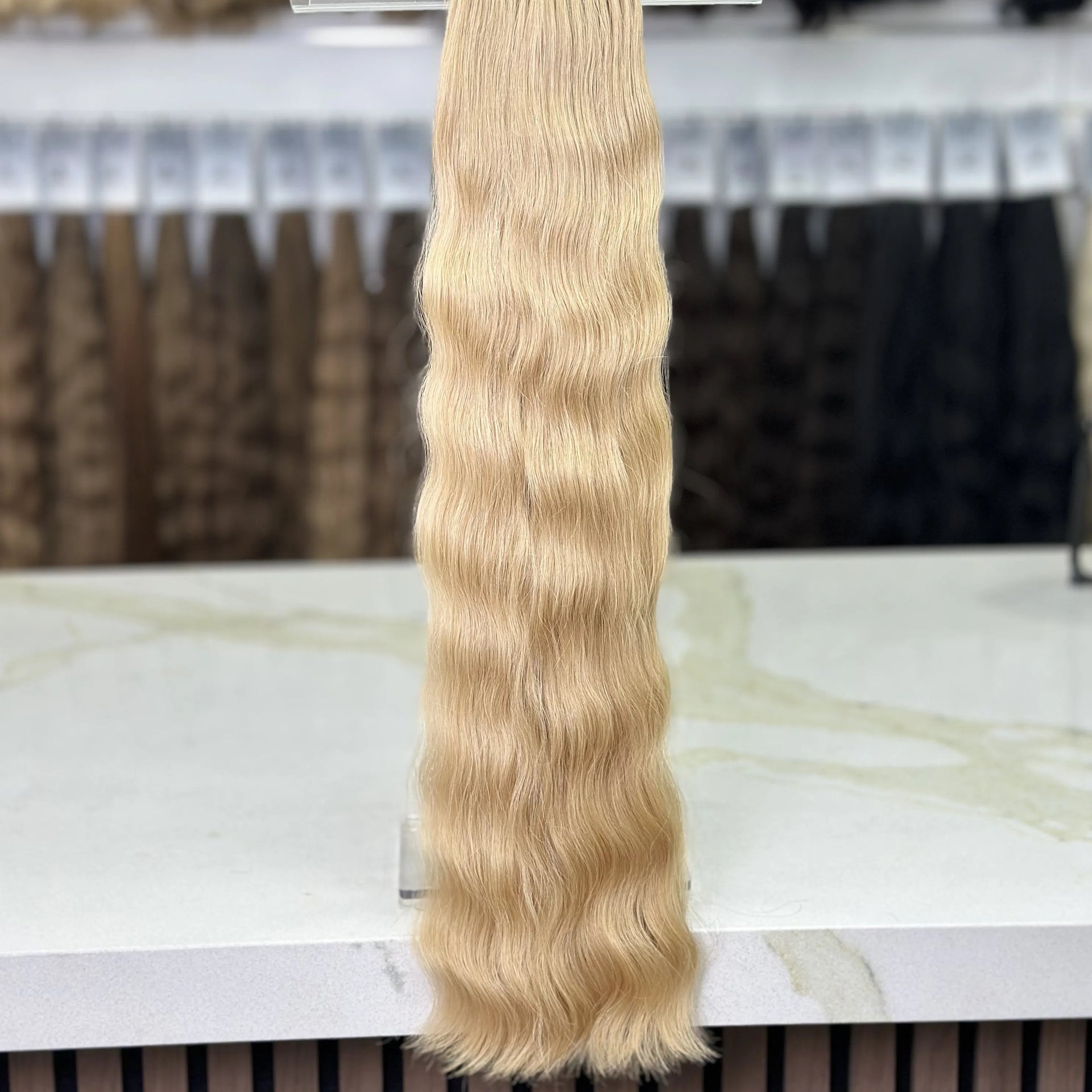 K-tip Slavic hair, colored, wavy 26 inch, 164gr, 279str