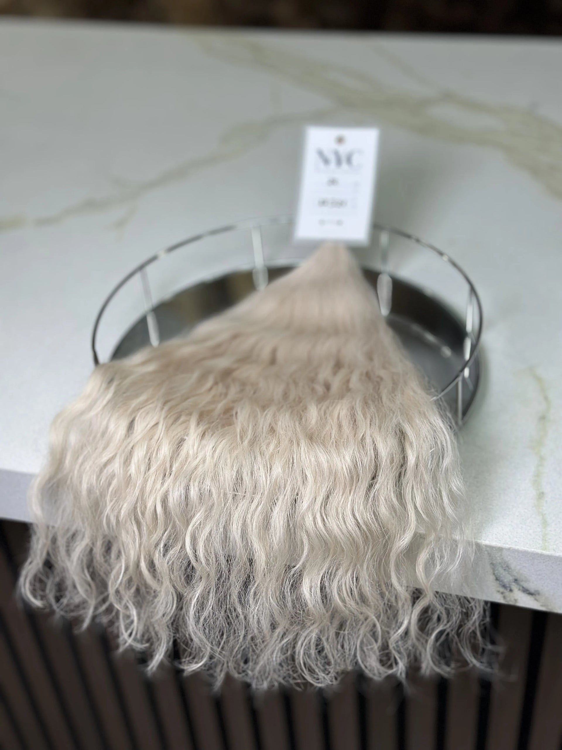 Bulk Slavic hair, colored ,curly 22 inch: 90g