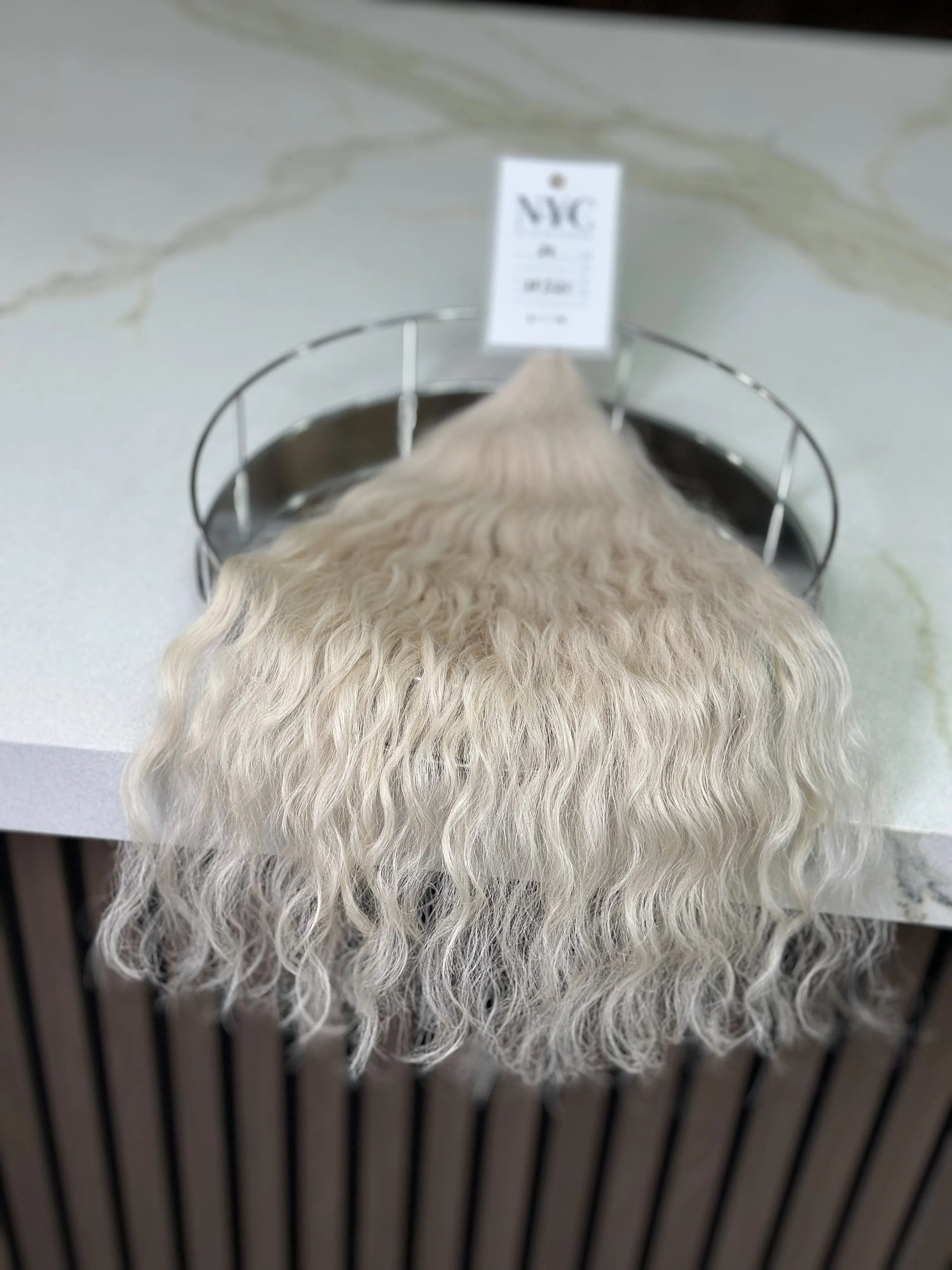 Bulk Slavic hair, colored ,curly 22 inch: 90g