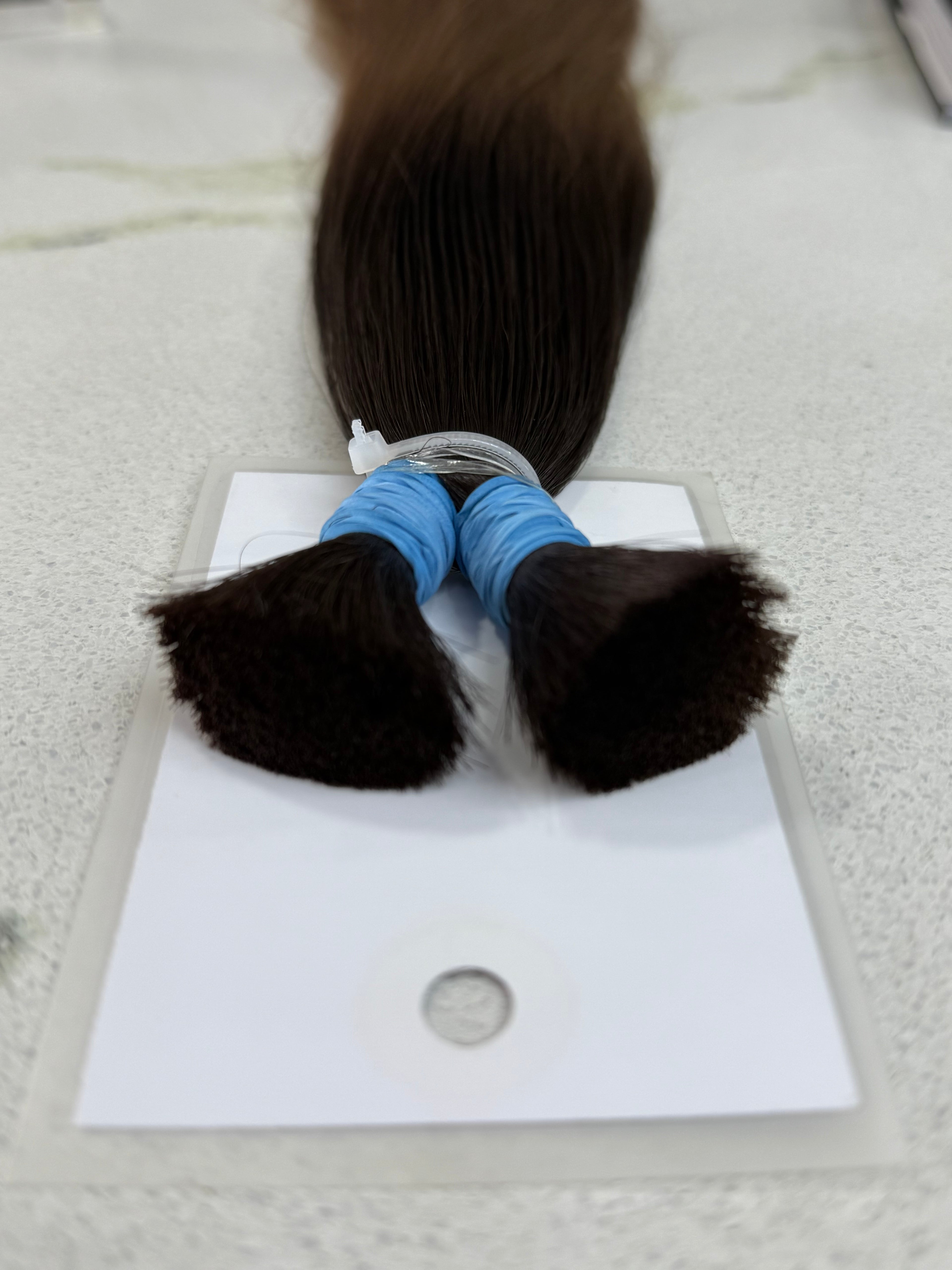 Premium Slavic Colored Hair Brown Straight Bulk 26 Inch | LuxHairNYC