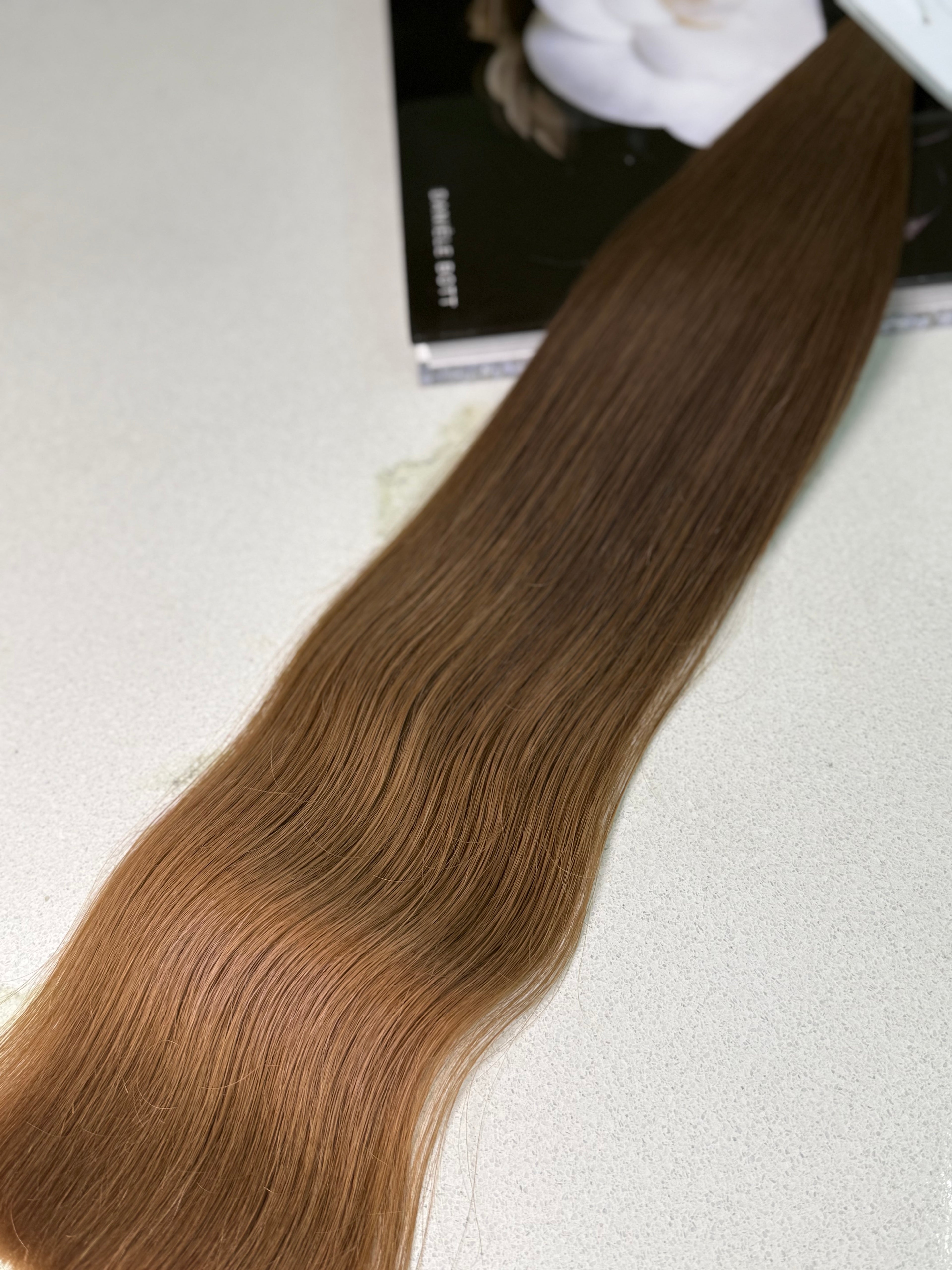 Premium Slavic Colored Hair Light Brown Wavy Bulk 20 Inch | LuxHairNYC