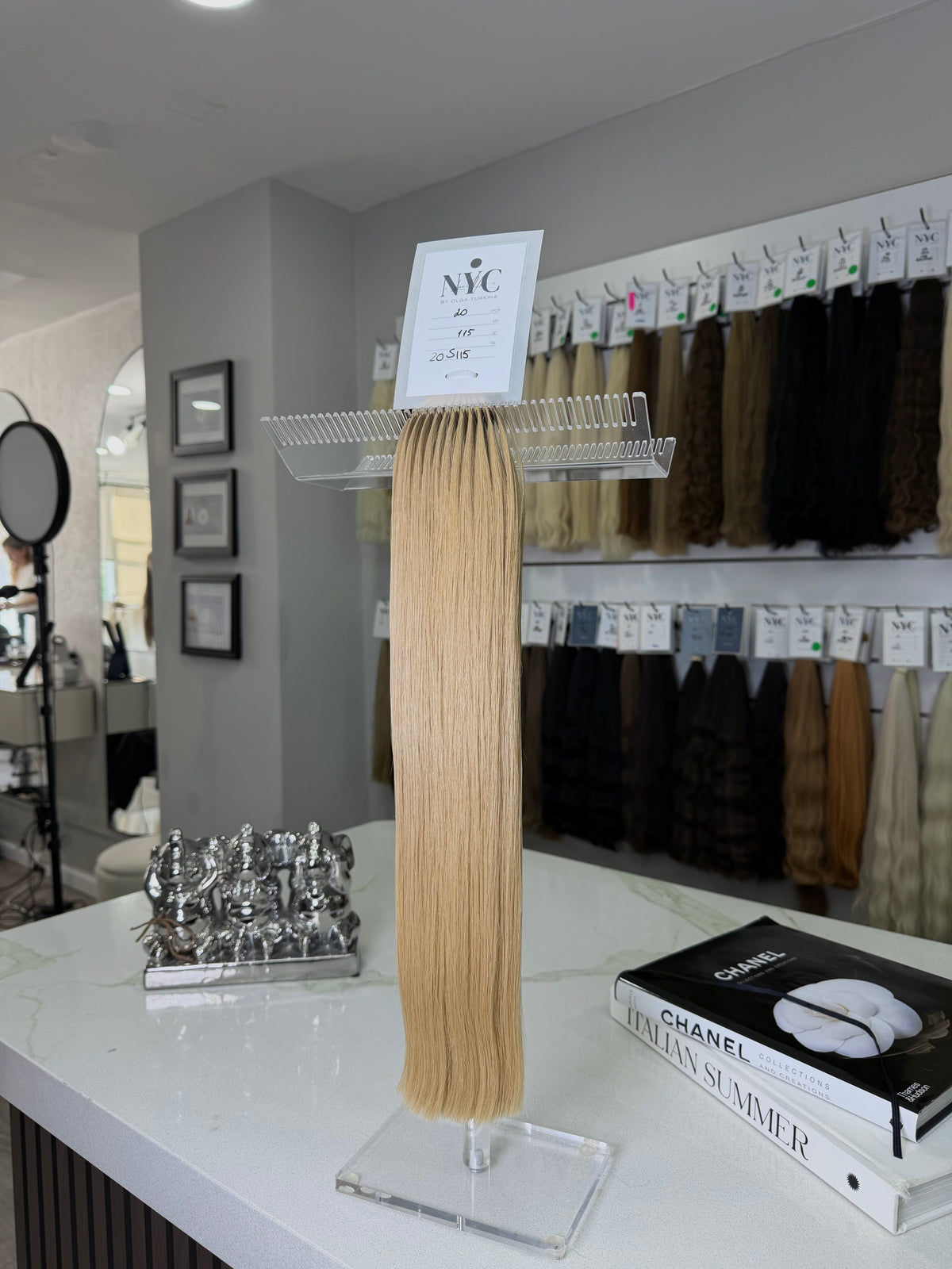 Premium Slavic Colored Hair – Blonde Straight Bulk, 20 Inch, 115g