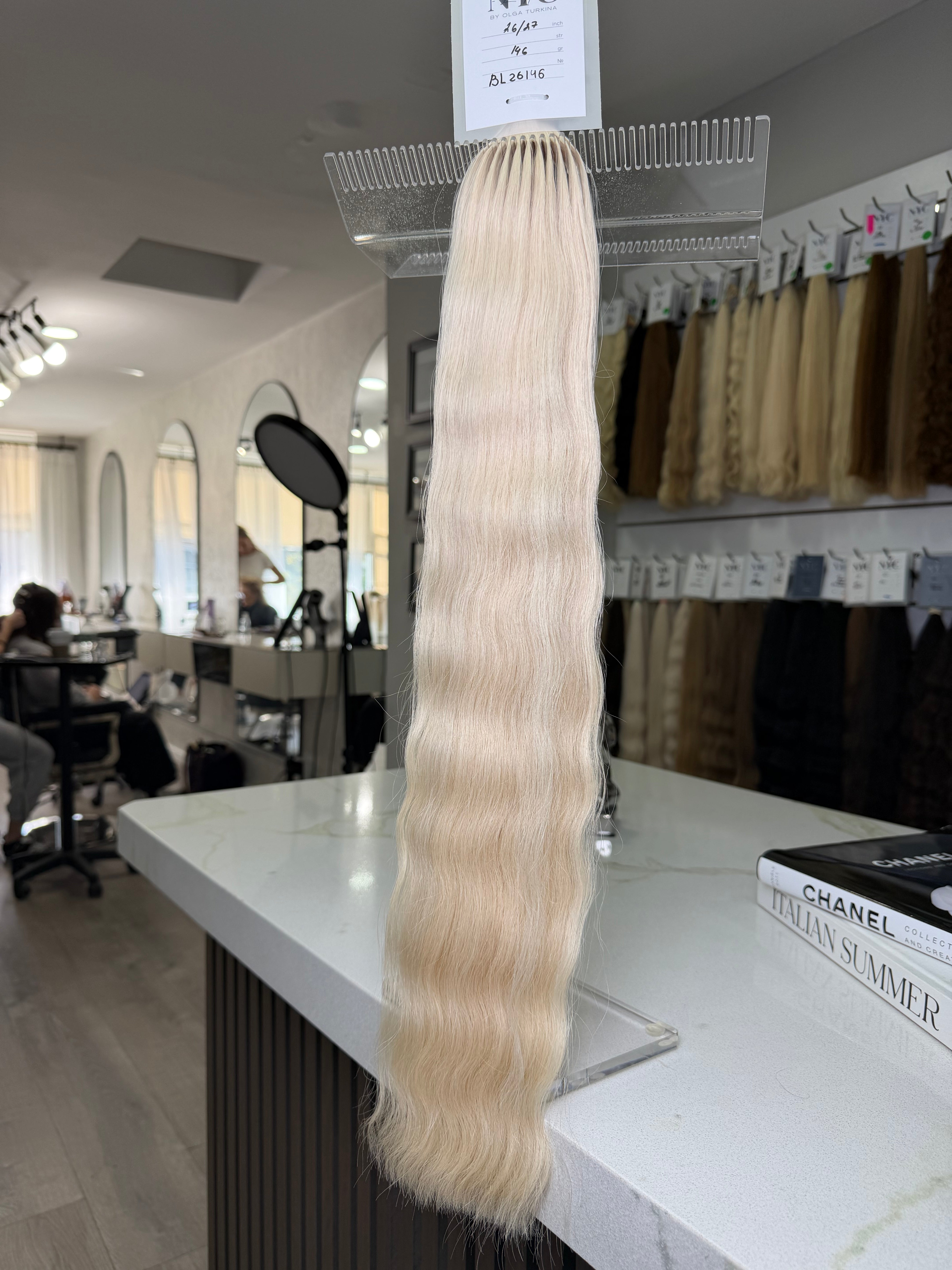 Premium Slavic Colored Hair – Blonde Wavy Bulk, 26/27 Inch, 146g