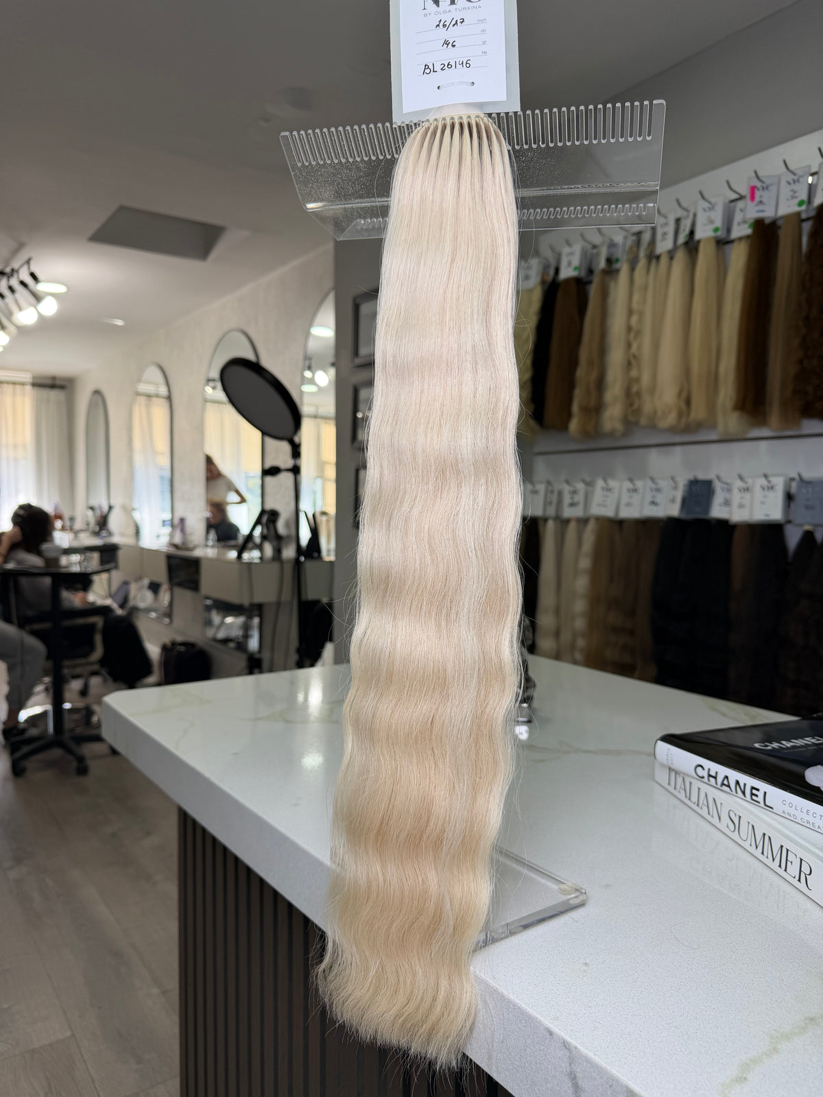 Premium Slavic Colored Hair – Blonde Wavy Bulk, 26/27 Inch, 146g