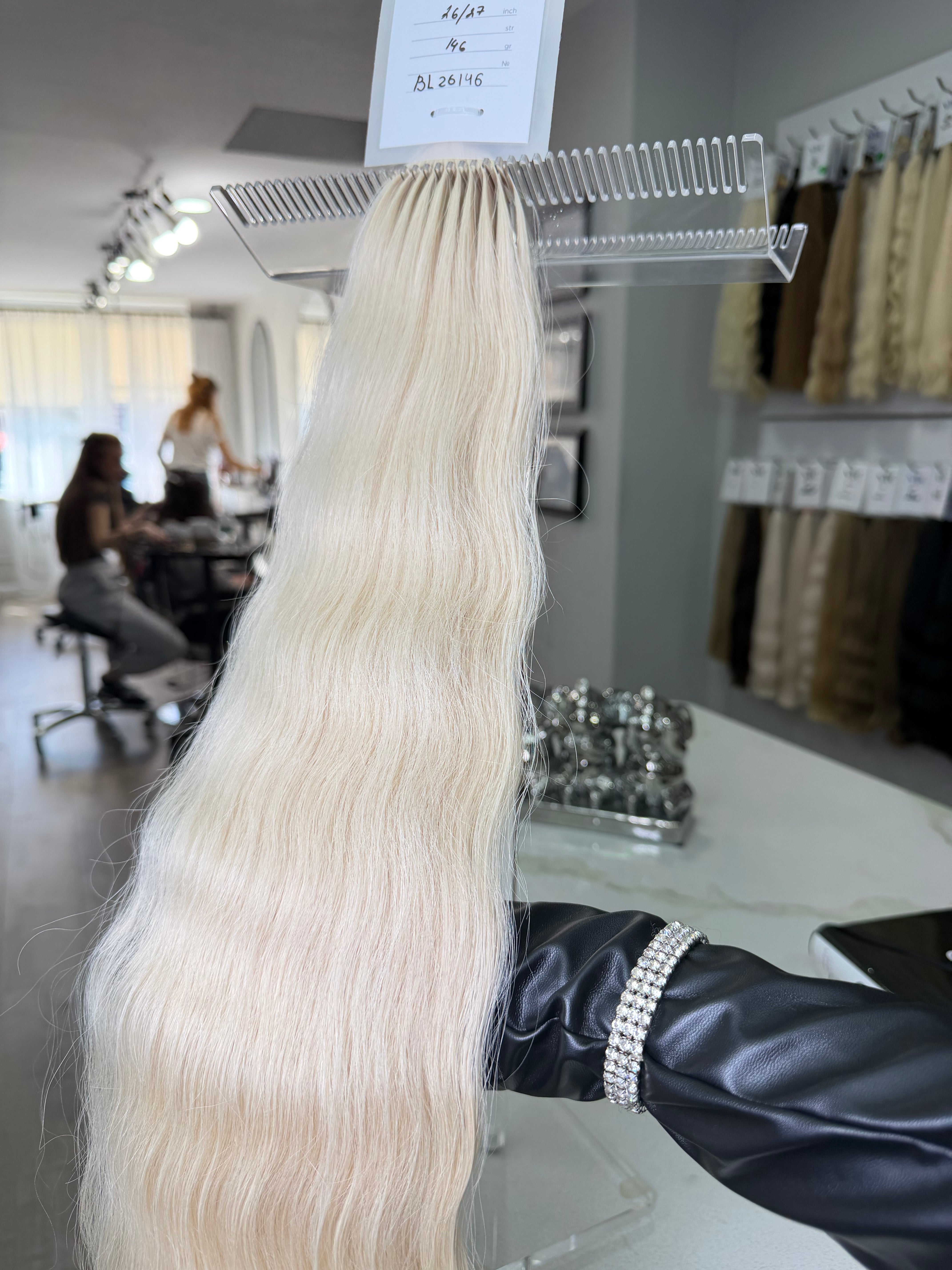 Premium Slavic Colored Hair – Blonde Wavy Bulk, 26/27 Inch, 146g