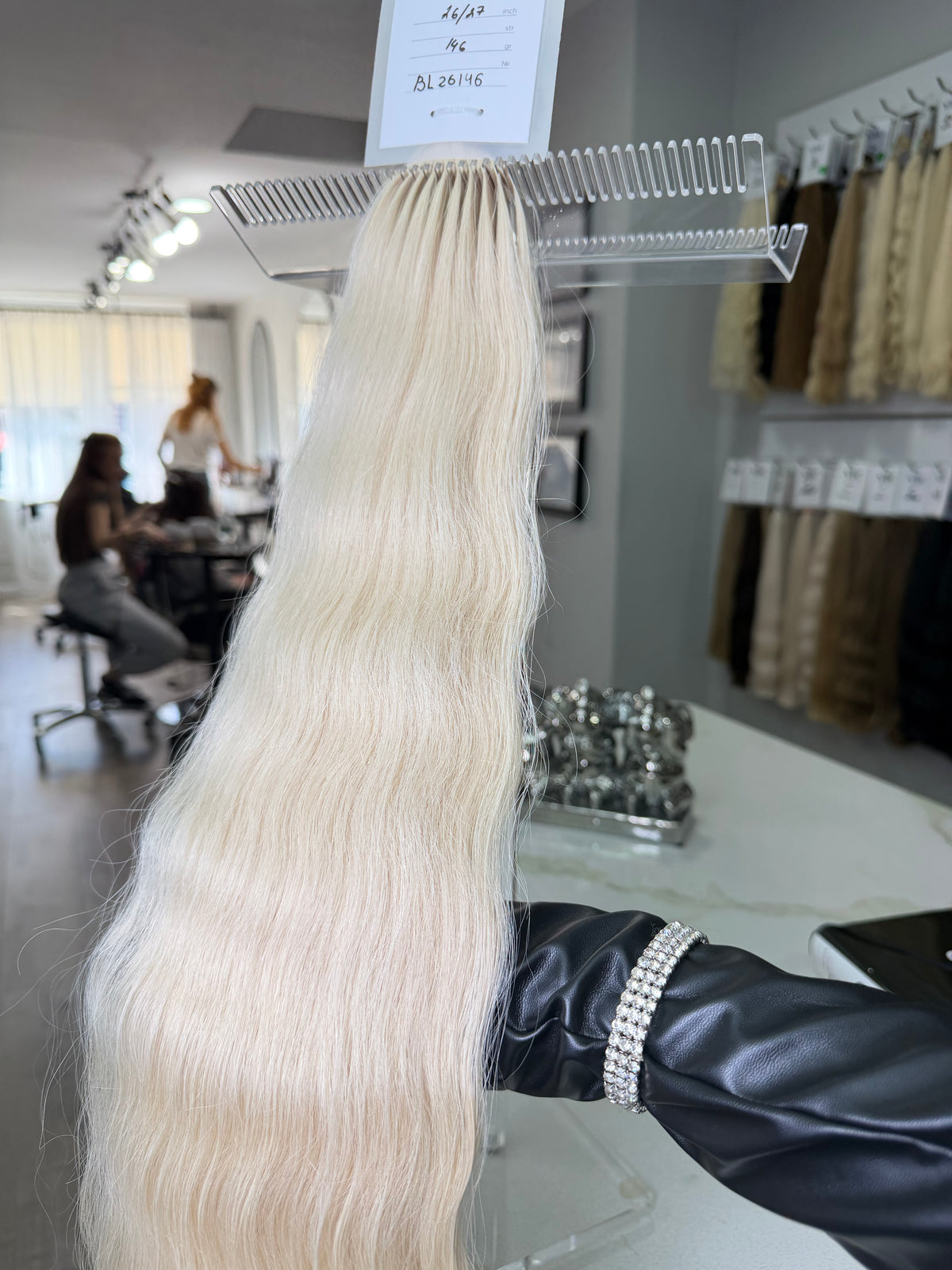 Premium Slavic Colored Hair – Blonde Wavy Bulk, 26/27 Inch, 146g