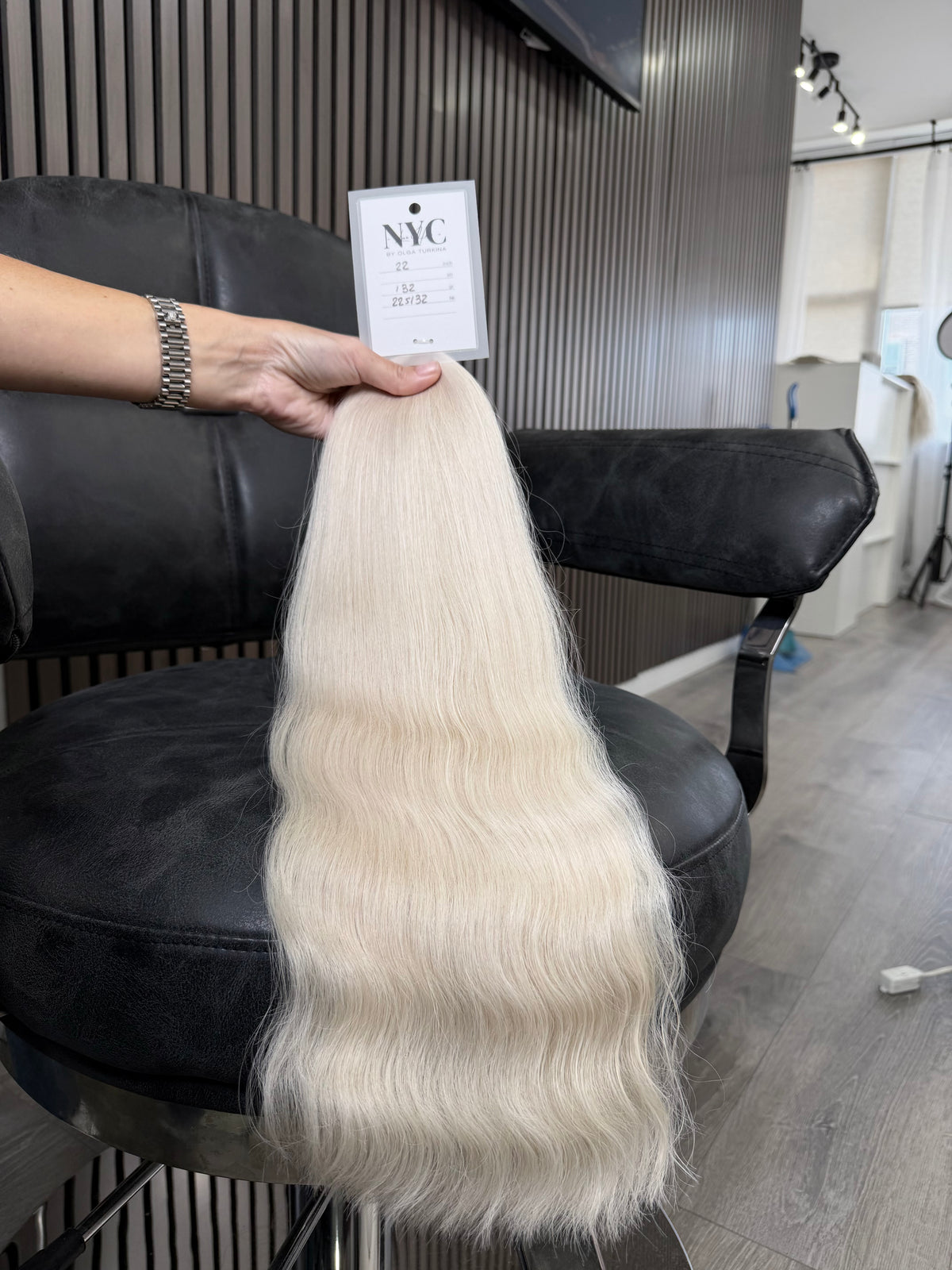 Premium Slavic Colored Hair – Blonde Wavy Bulk, 22 Inch, 132g