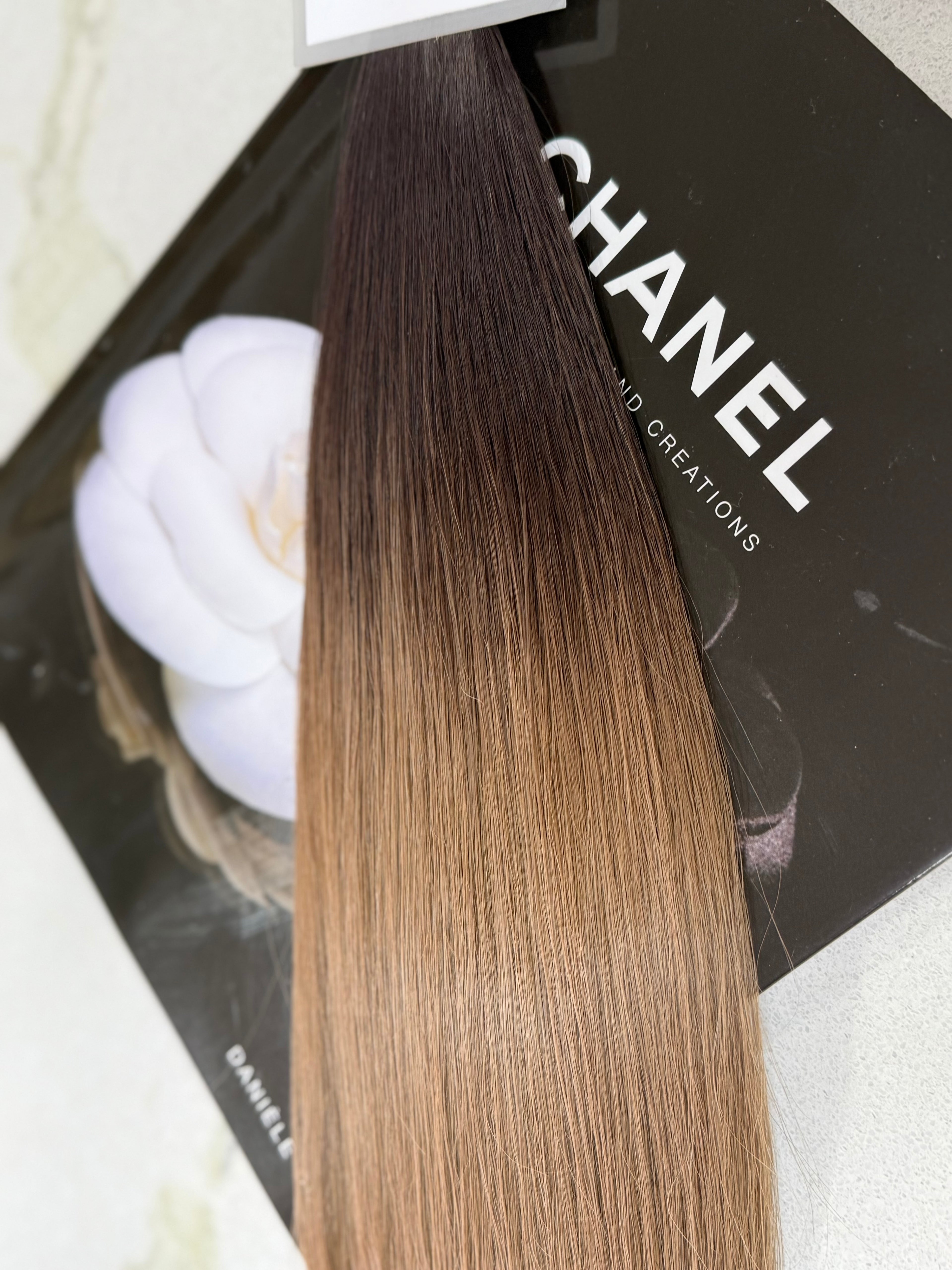 Premium Slavic Colored Hair Brown Straight Bulk 26 Inch | LuxHairNYC