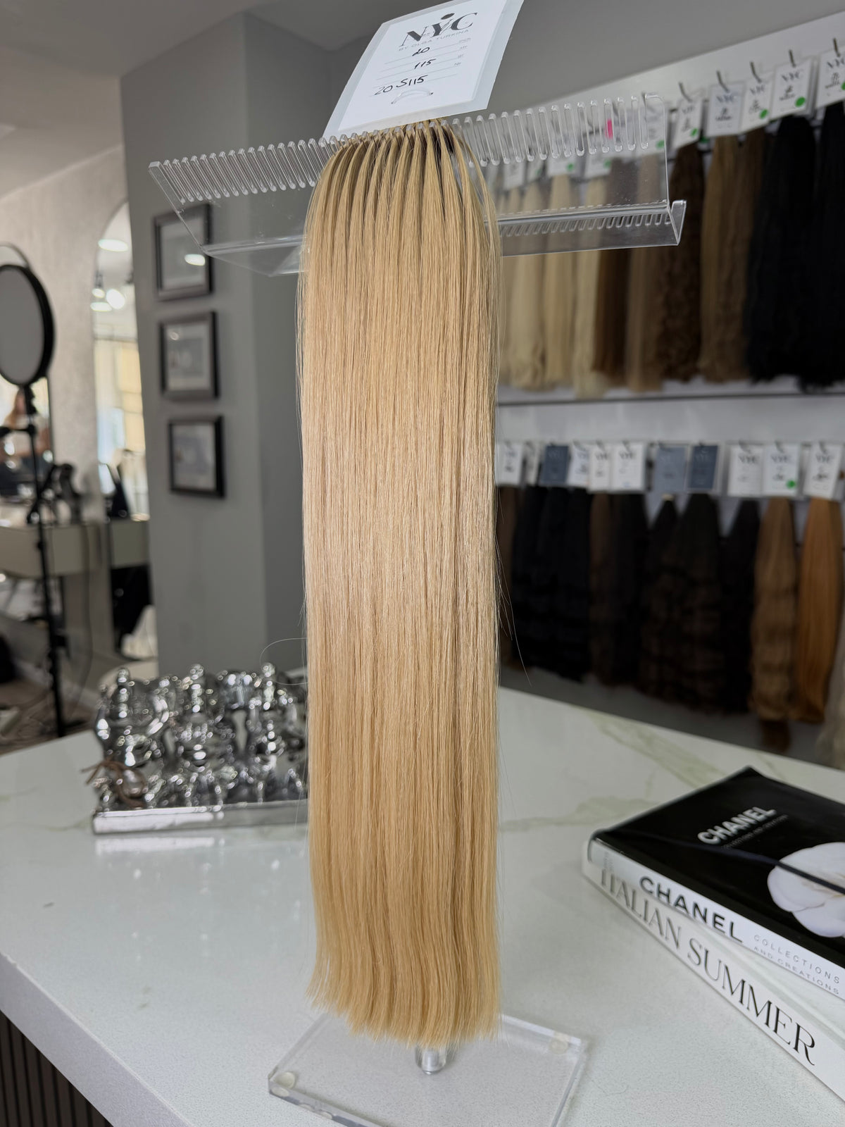Premium Slavic Colored Hair – Blonde Straight Bulk, 20 Inch, 115g