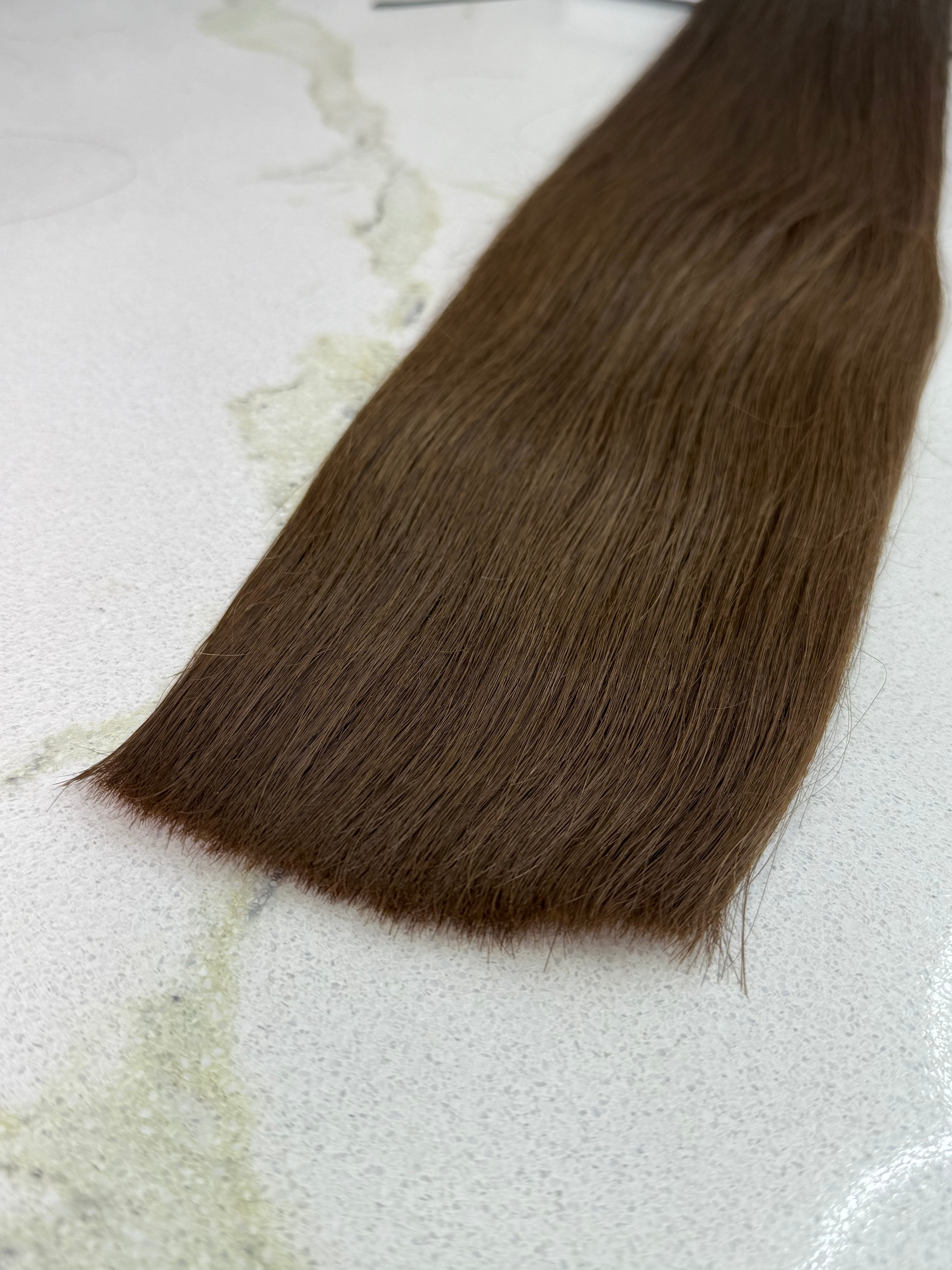 Premium Slavic Colored Hair Brown Straight Bulk 28 Inch | LuxHairNYC
